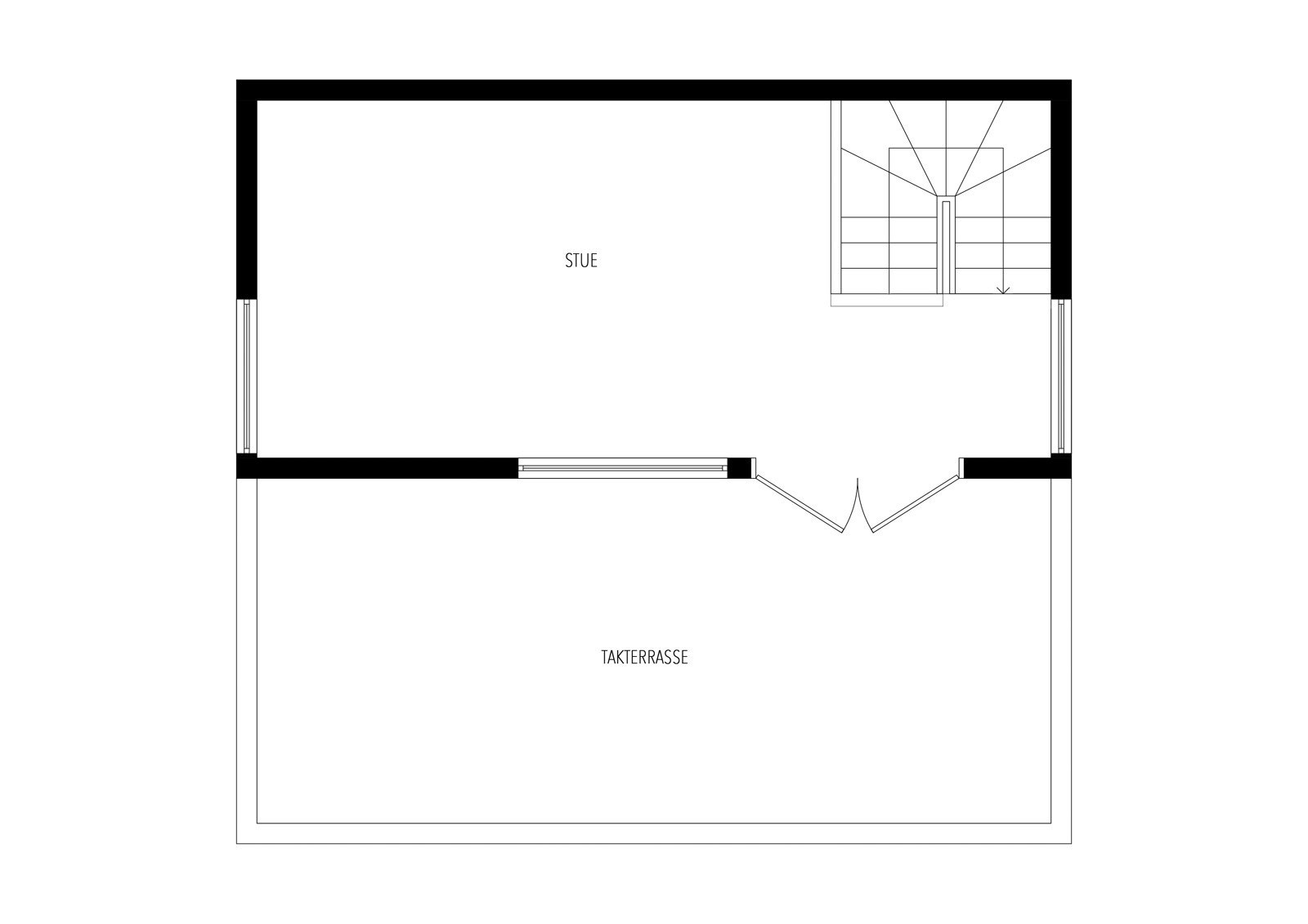 Plantegning tredje etasje. Galleribilde