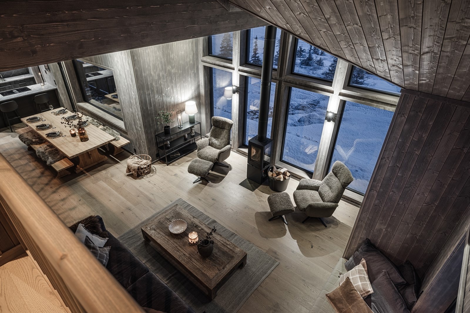 Stuen sett fra 2. etasje Galleribilde