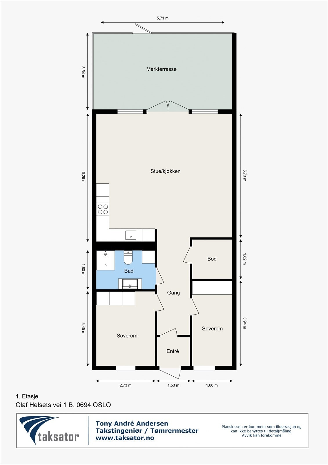 Ta en kikk på plantegningen før vi beveger oss videre inn i boligen. Galleribilde