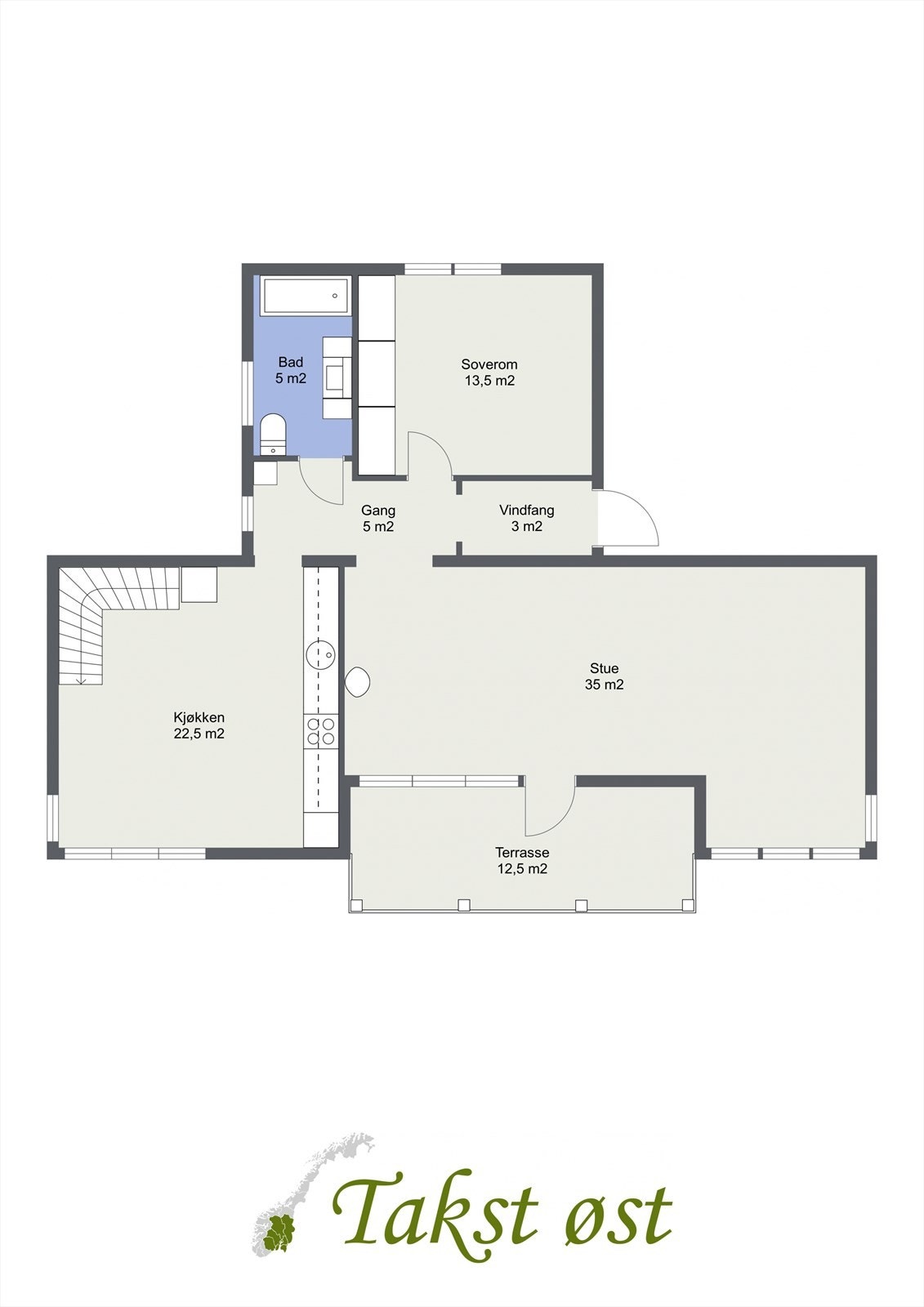 Plantegning- 1. Etasje. Galleribilde