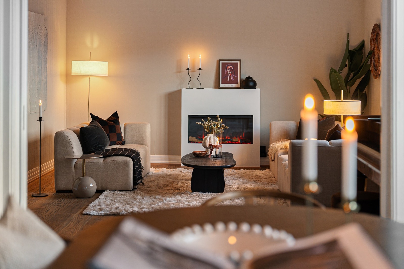 Stuene måler 43,5 kvm. Galleribilde