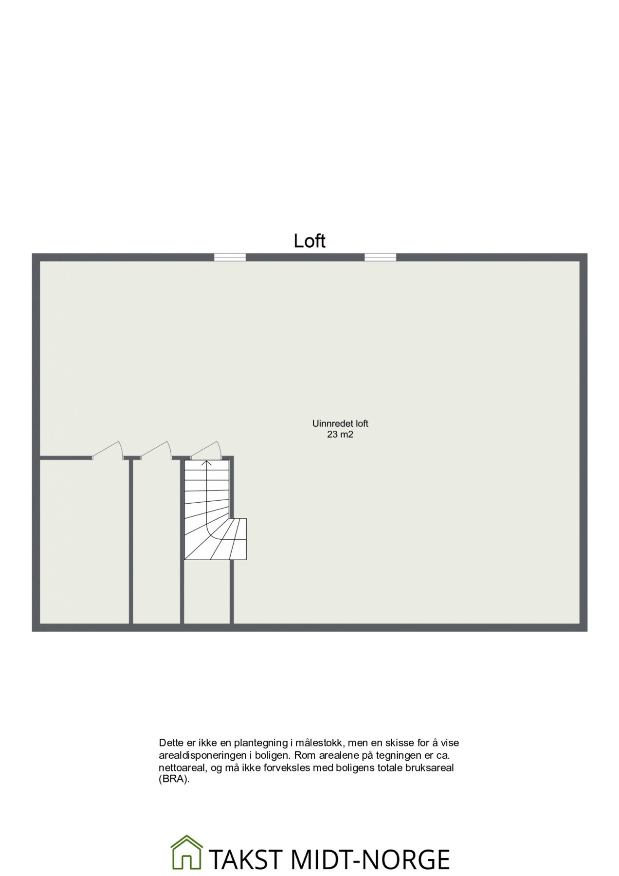 Plantegning loft Galleribilde