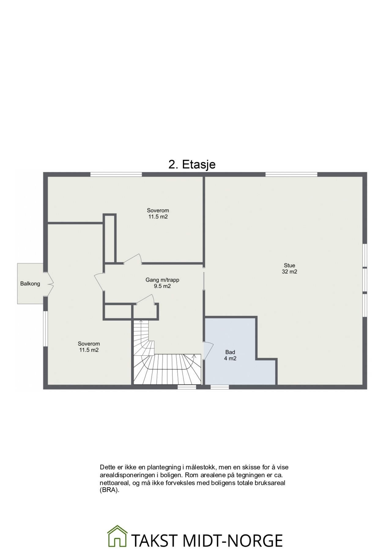 Plantegning 2. etasje Galleribilde