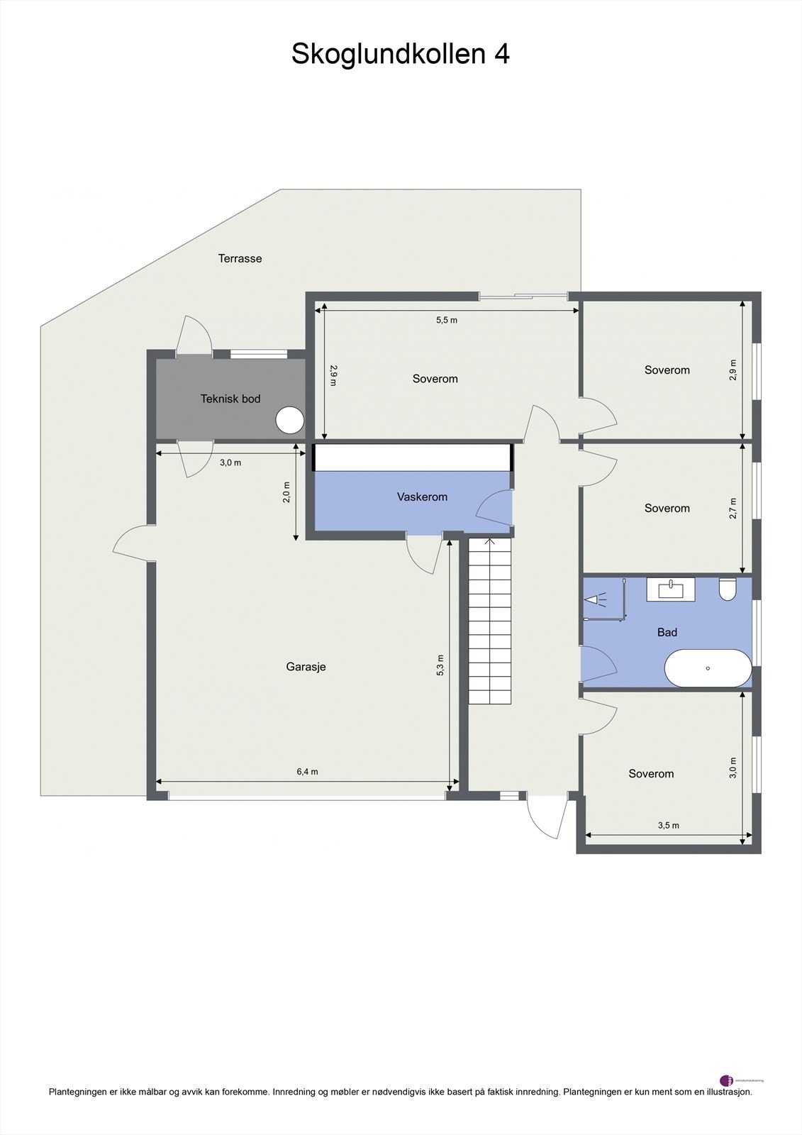 Plantegning 1. etasje. Galleribilde