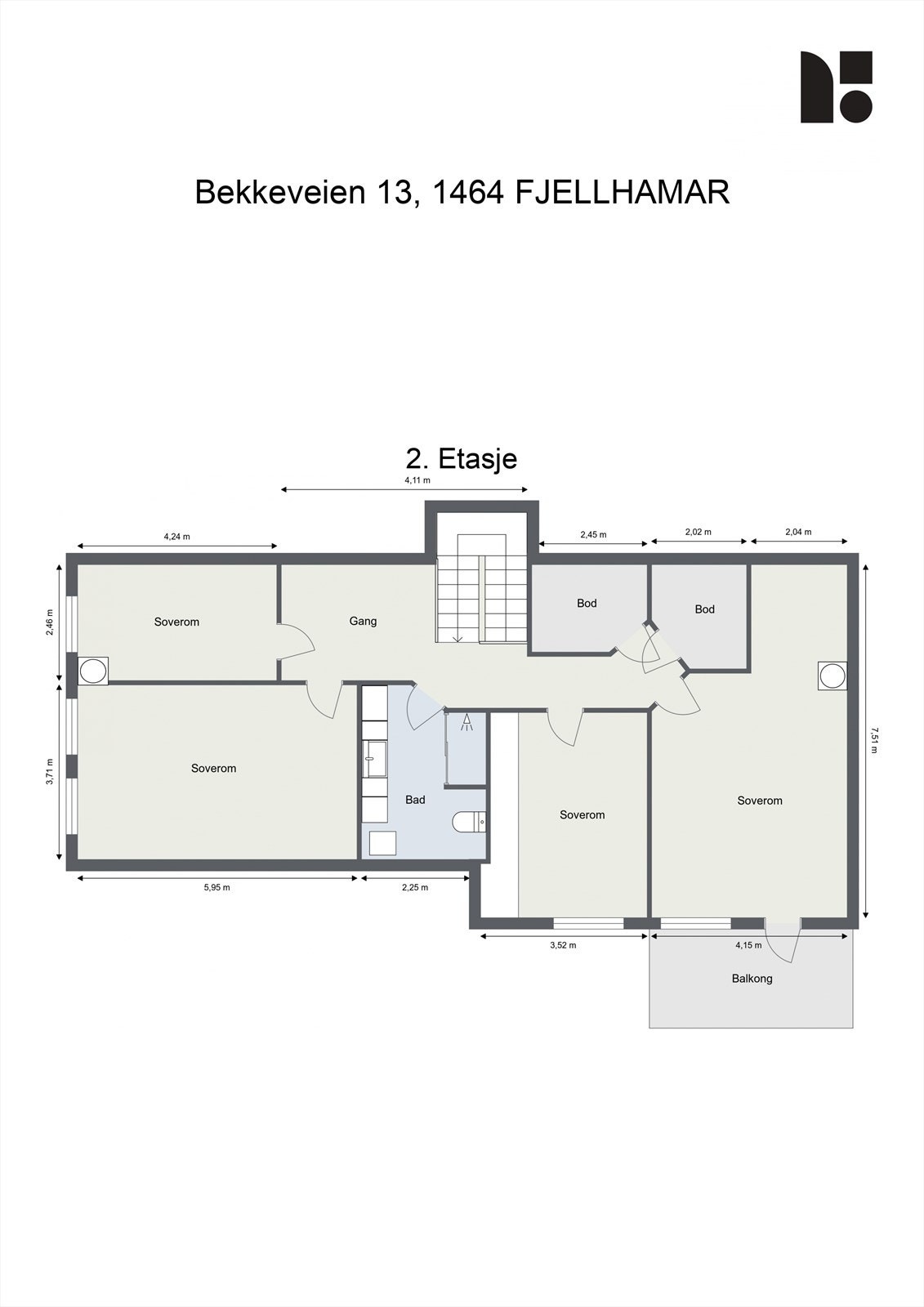 Plantegning 2. etasje. Galleribilde