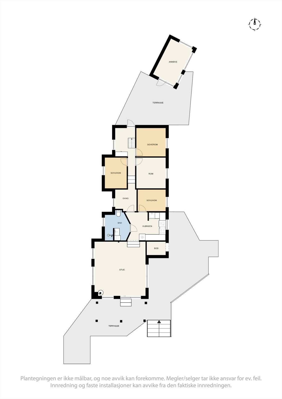 Plantegning - Se punkt "ferdigattest". Galleribilde
