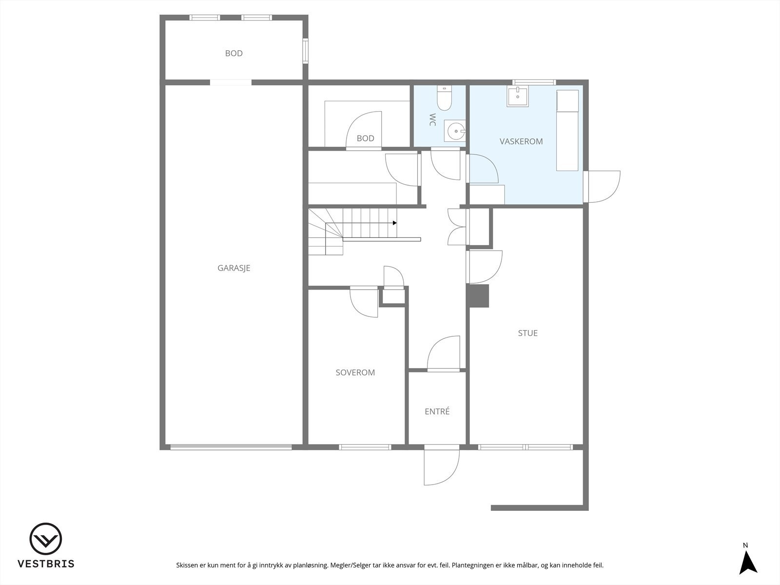 Plantegning underetasje. Galleribilde