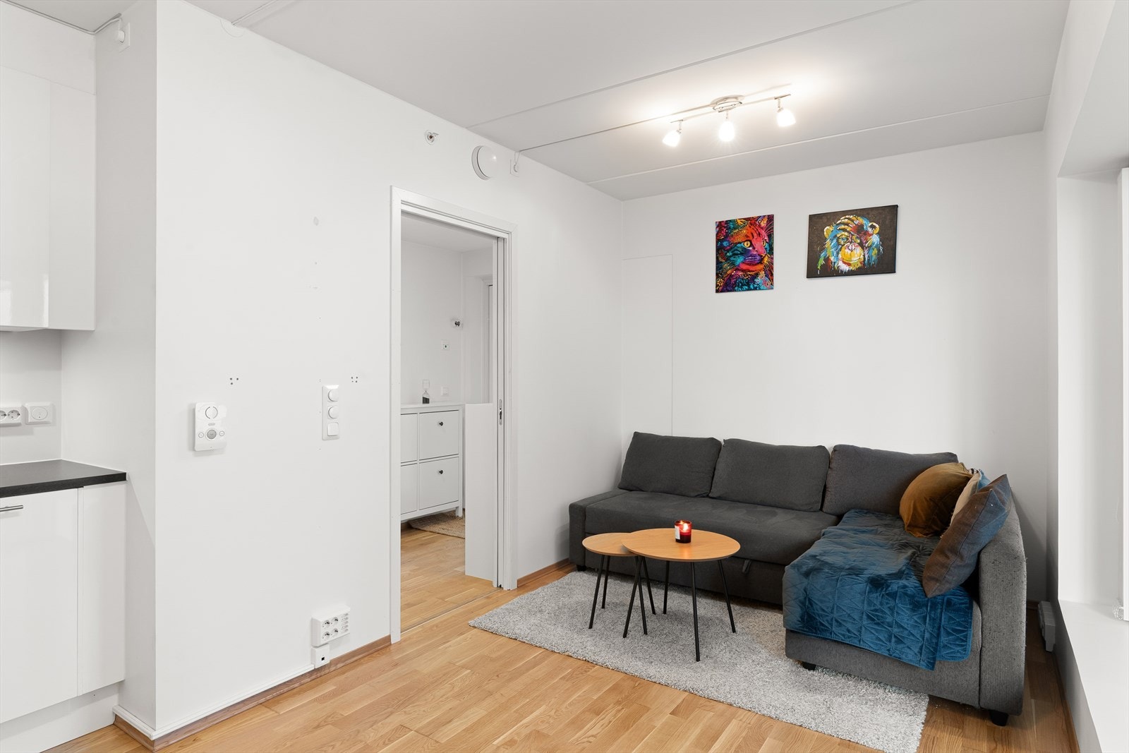 Leiligheten har åpen stue/kjøkken løsning med store vindusflater. Galleribilde