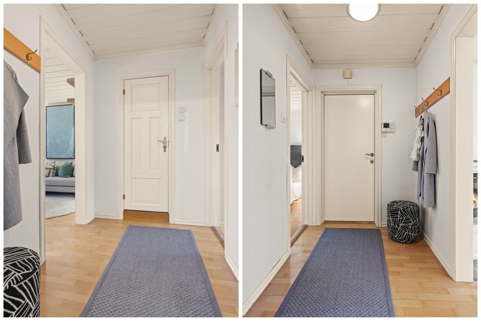 Velkommen inn! Innbydende og fin entré. God plass i garderobeoppheng og entrémøbler. Galleribilde