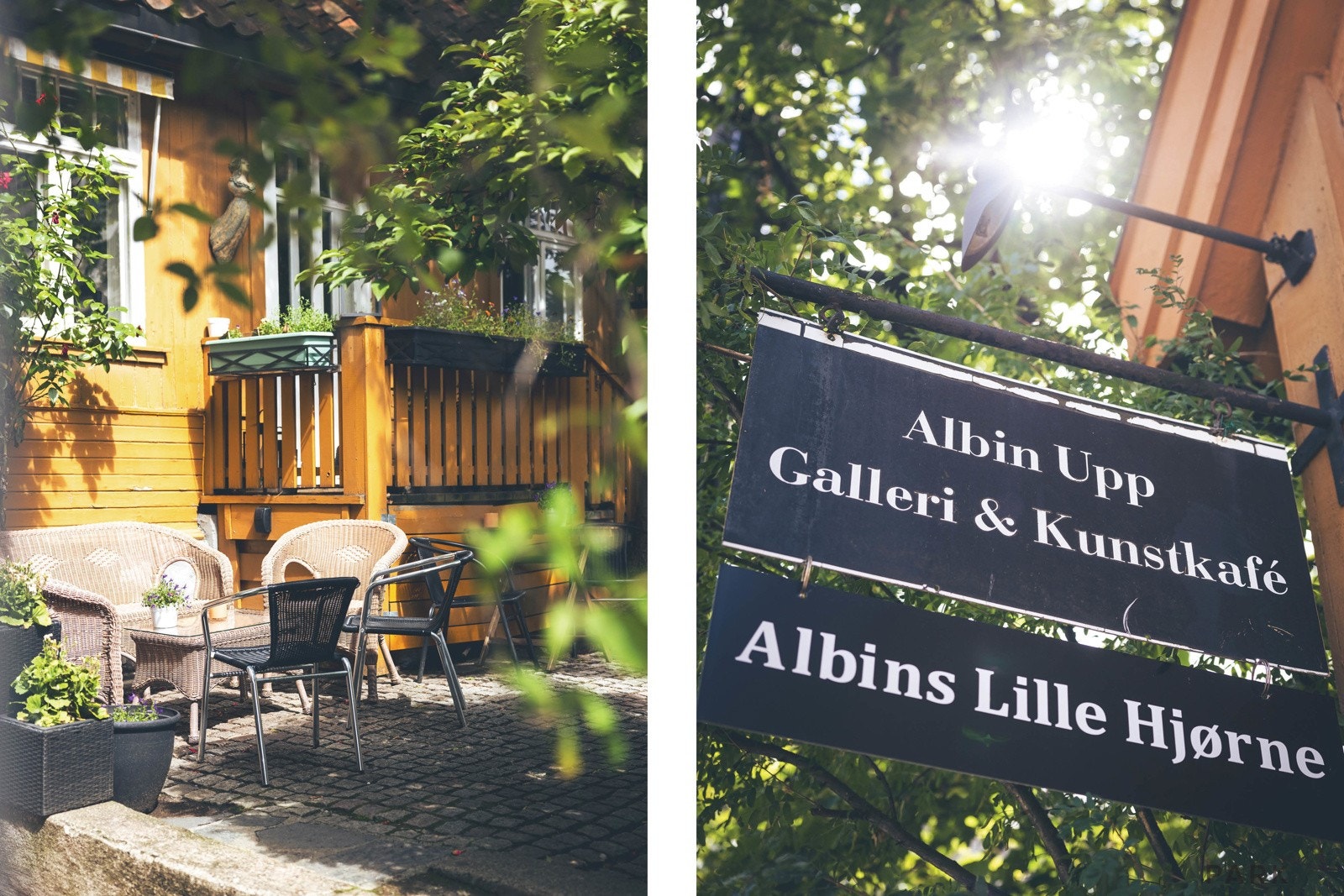 I umiddelbar nærhet finner man Galleri Albin Upp med flott galleri og koselig kafé med uteservering. Galleribilde