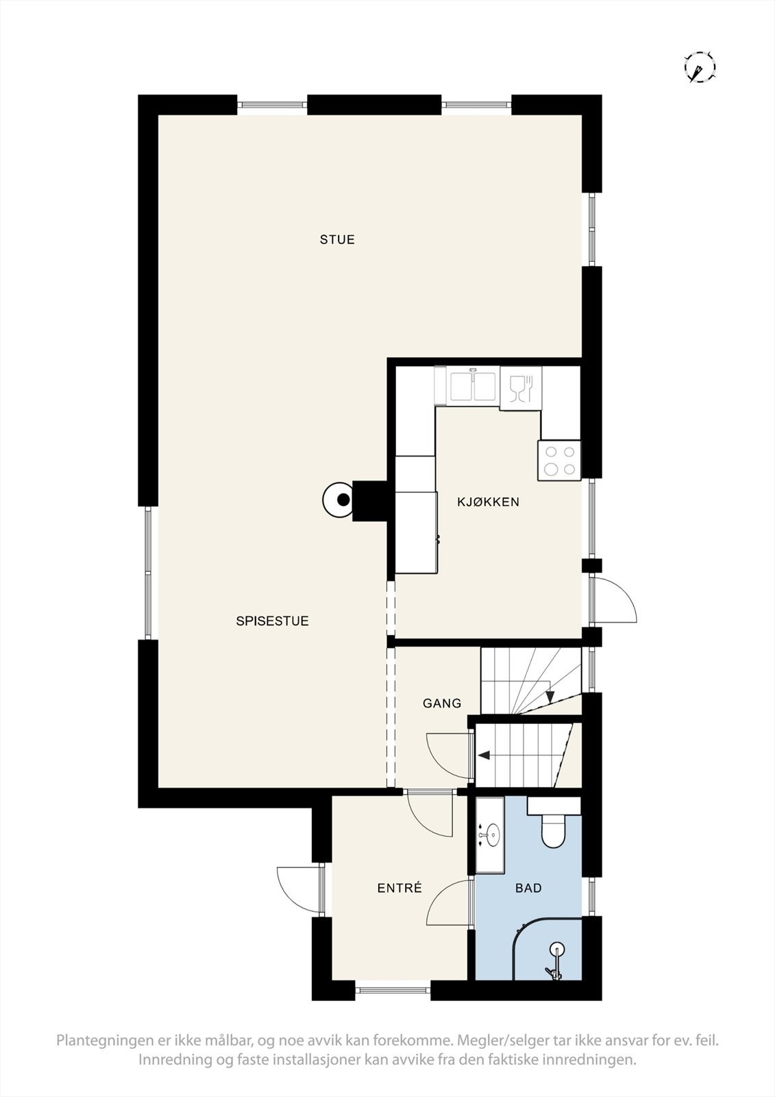 Plantegning hovedetasje Galleribilde