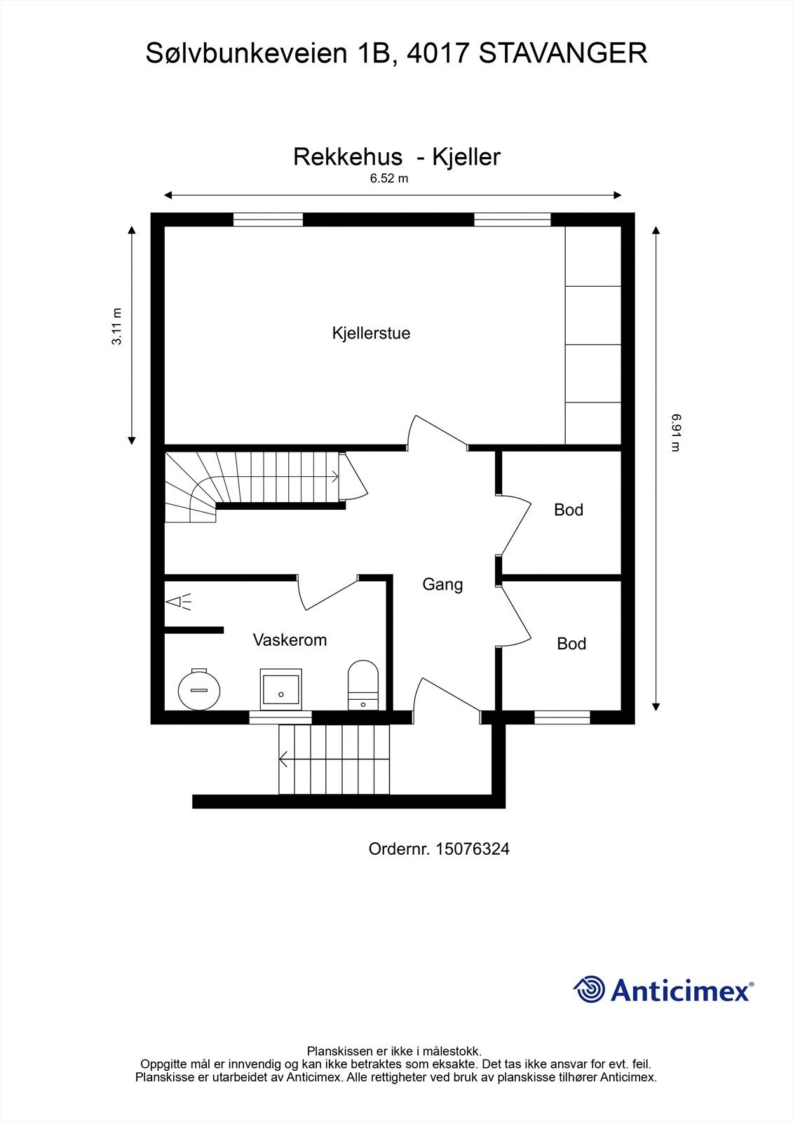 Plantegning underetasje. Galleribilde