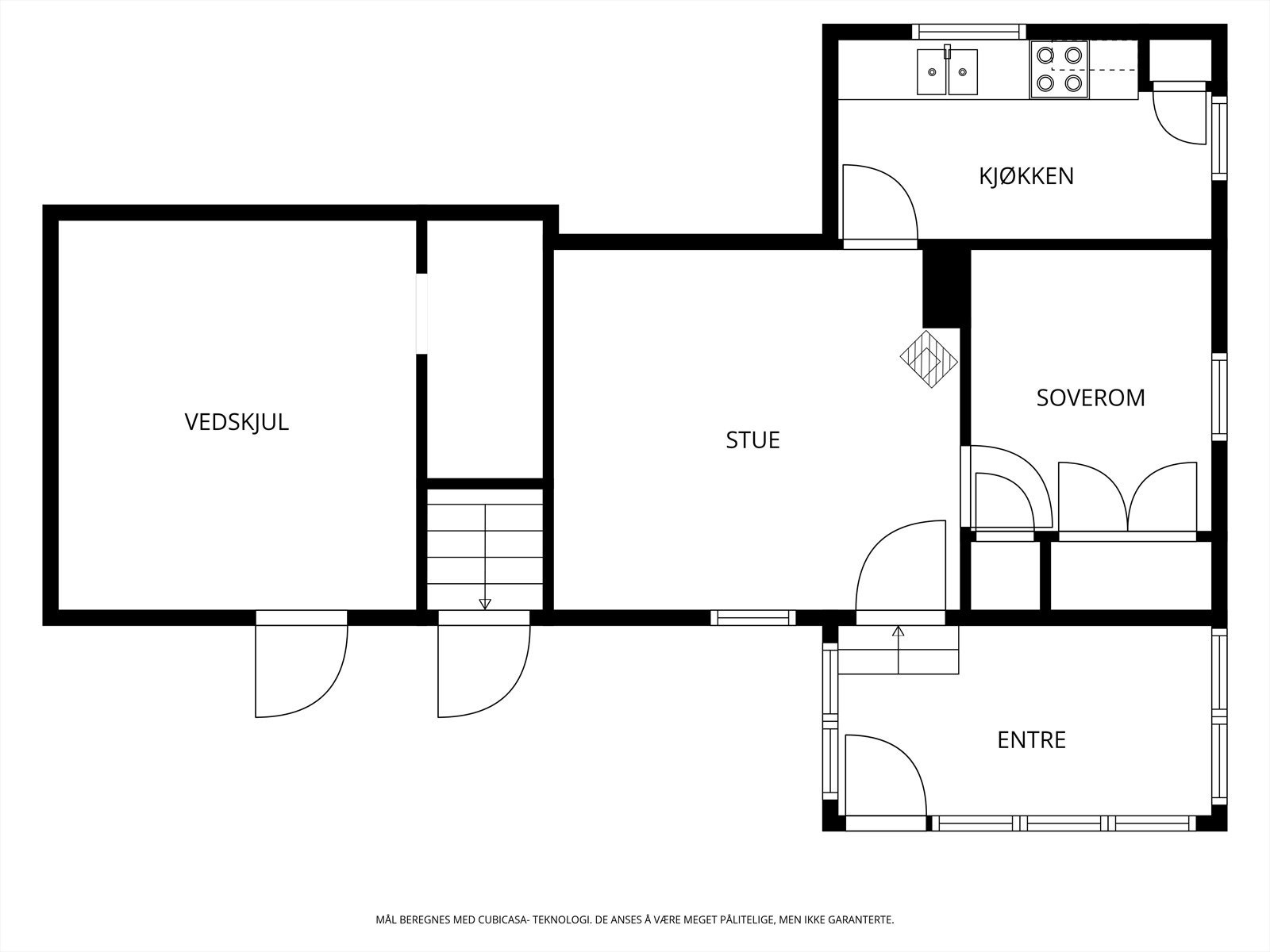Plantegning første etasje veslestua Galleribilde