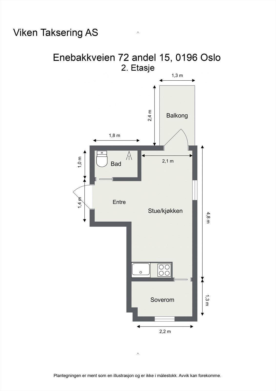 Plantegning Enebakkveien 72 andel 15 Galleribilde