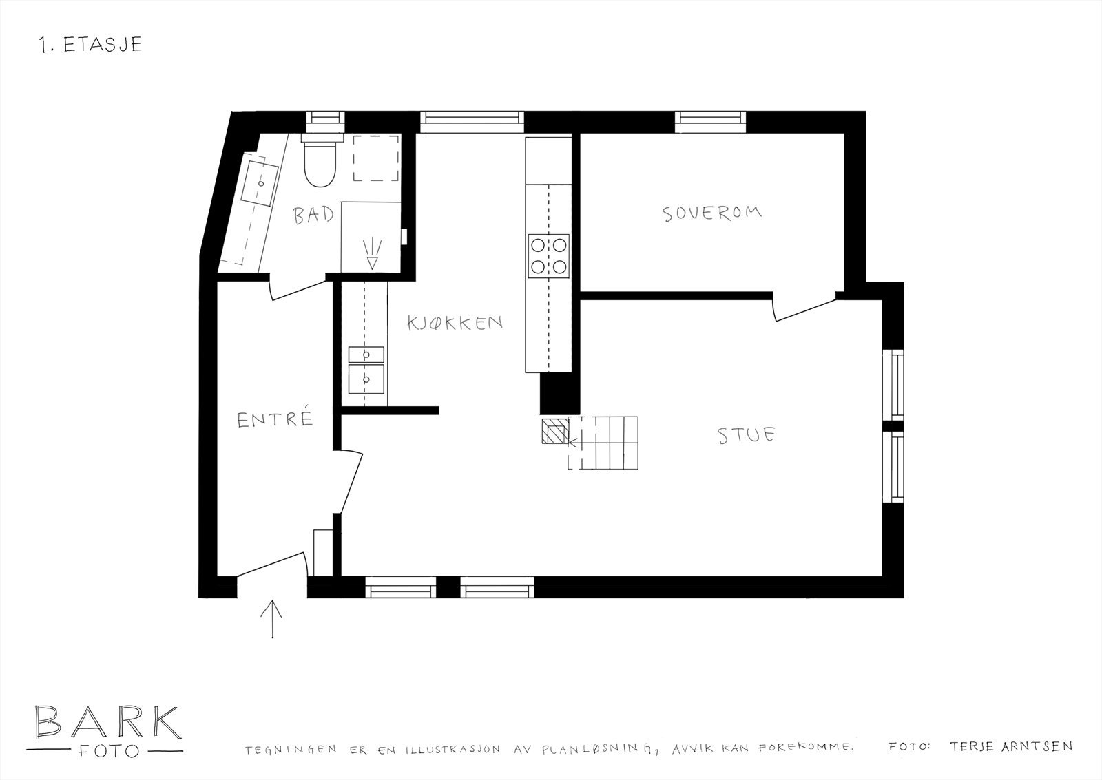 Planskisse 1.etg. Galleribilde
