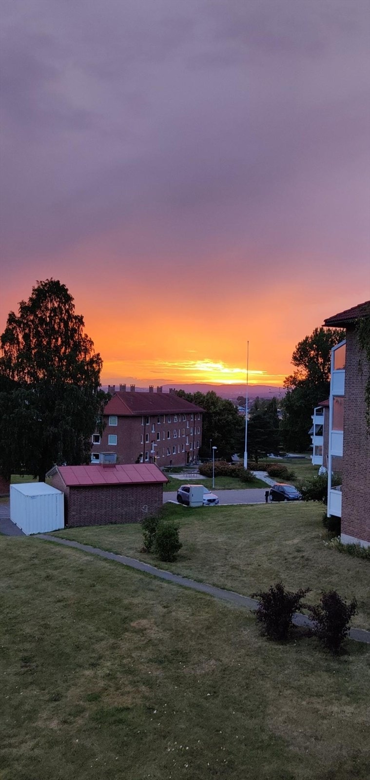 Selgers private bilde: solnedgang fra balkongen. Galleribilde