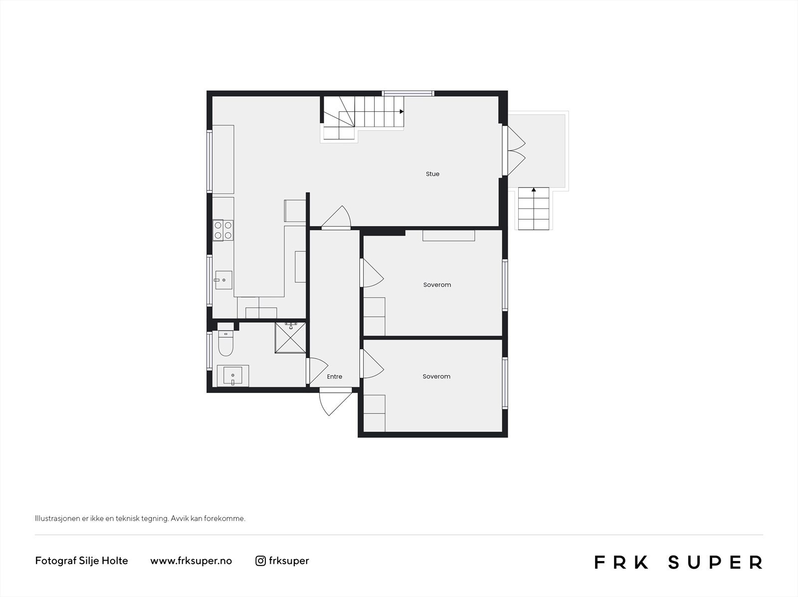 Planløsning hovedetasjen. Galleribilde