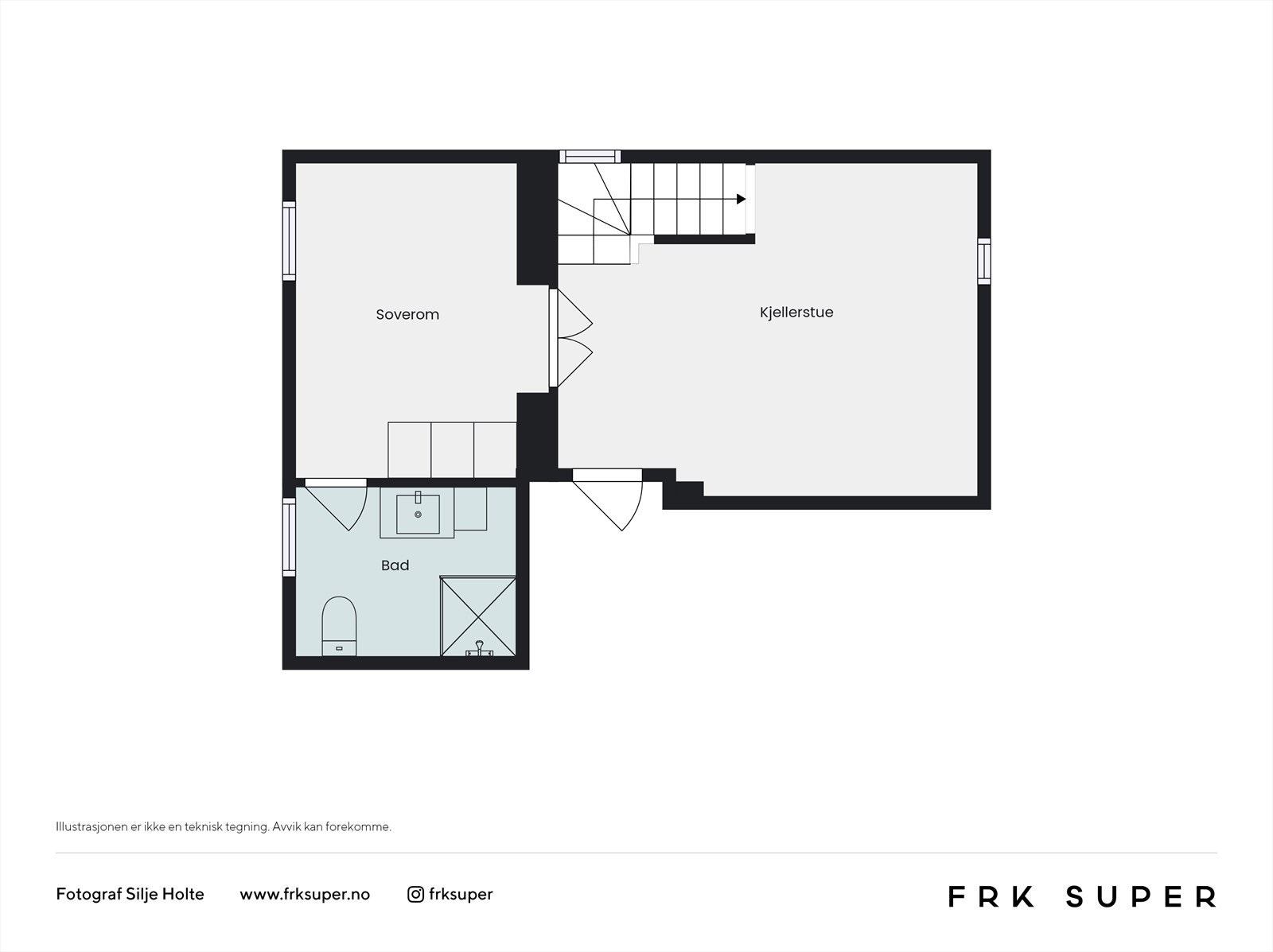 Planløsning underetasjen. Galleribilde