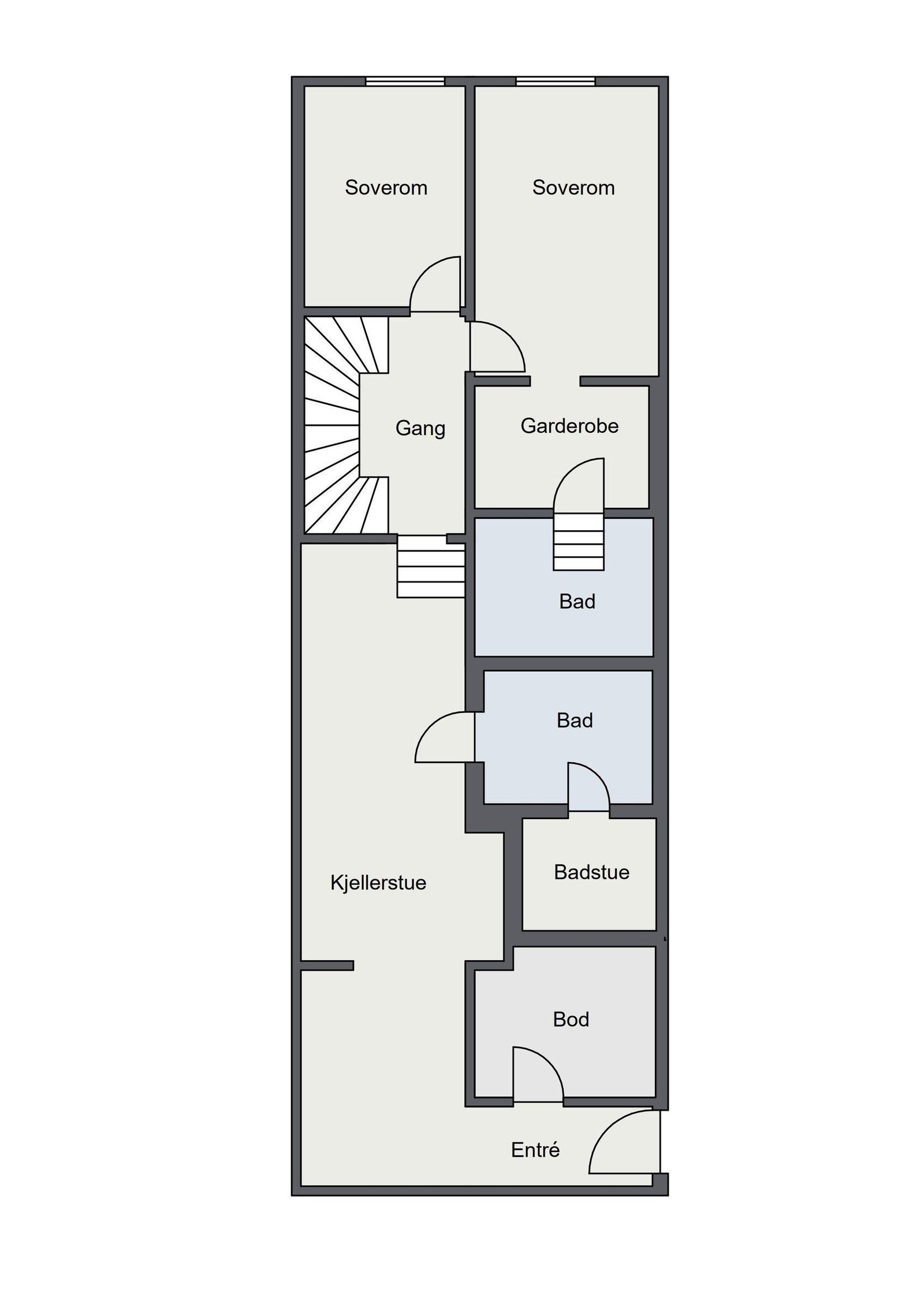 Plantegning u.etg. Galleribilde