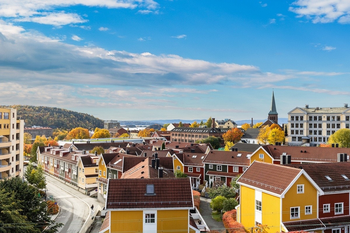 Utsikt fra balkong mot Kampen og Oslofjorden Galleribilde