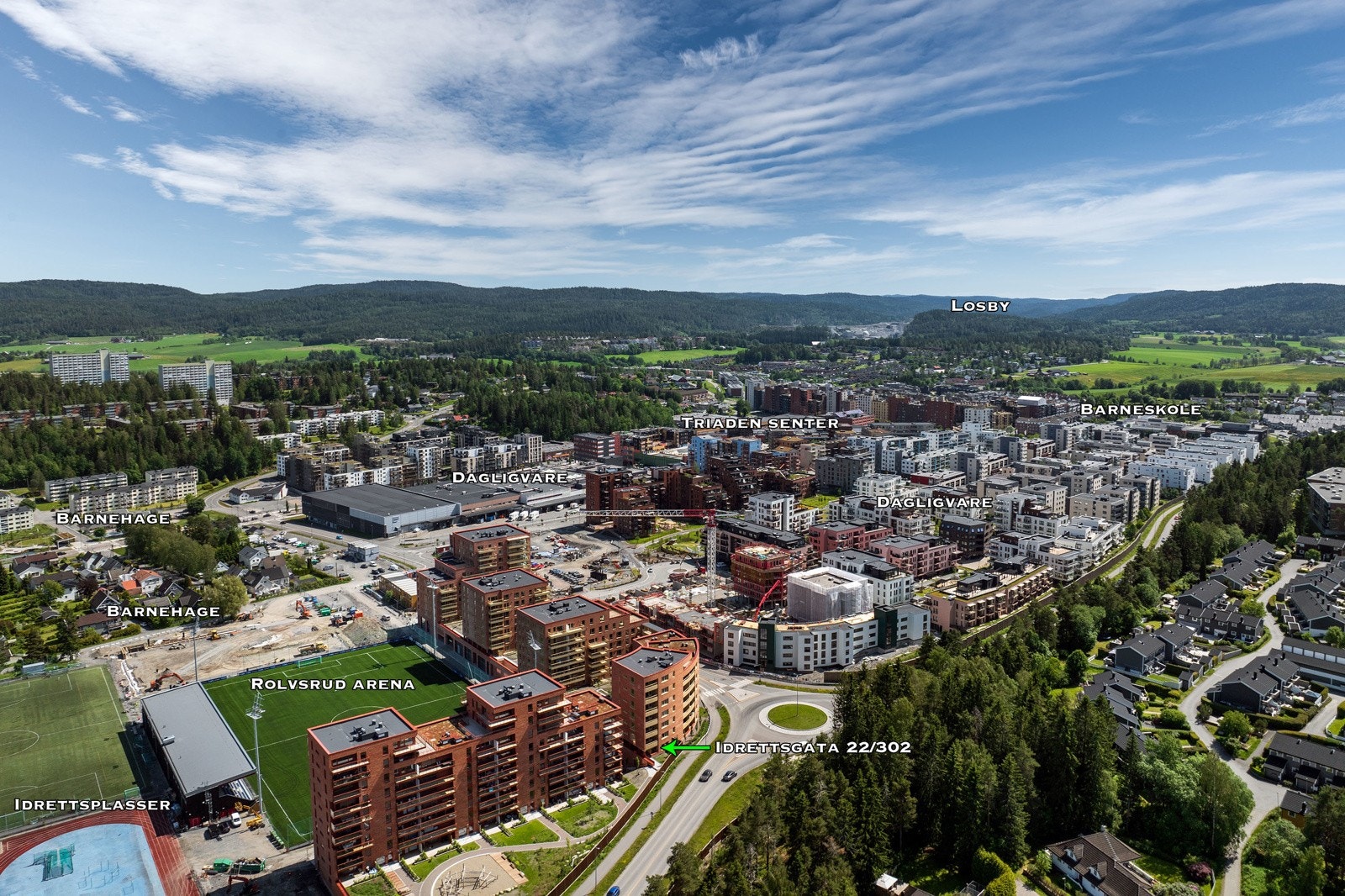 Dronefoto Galleribilde