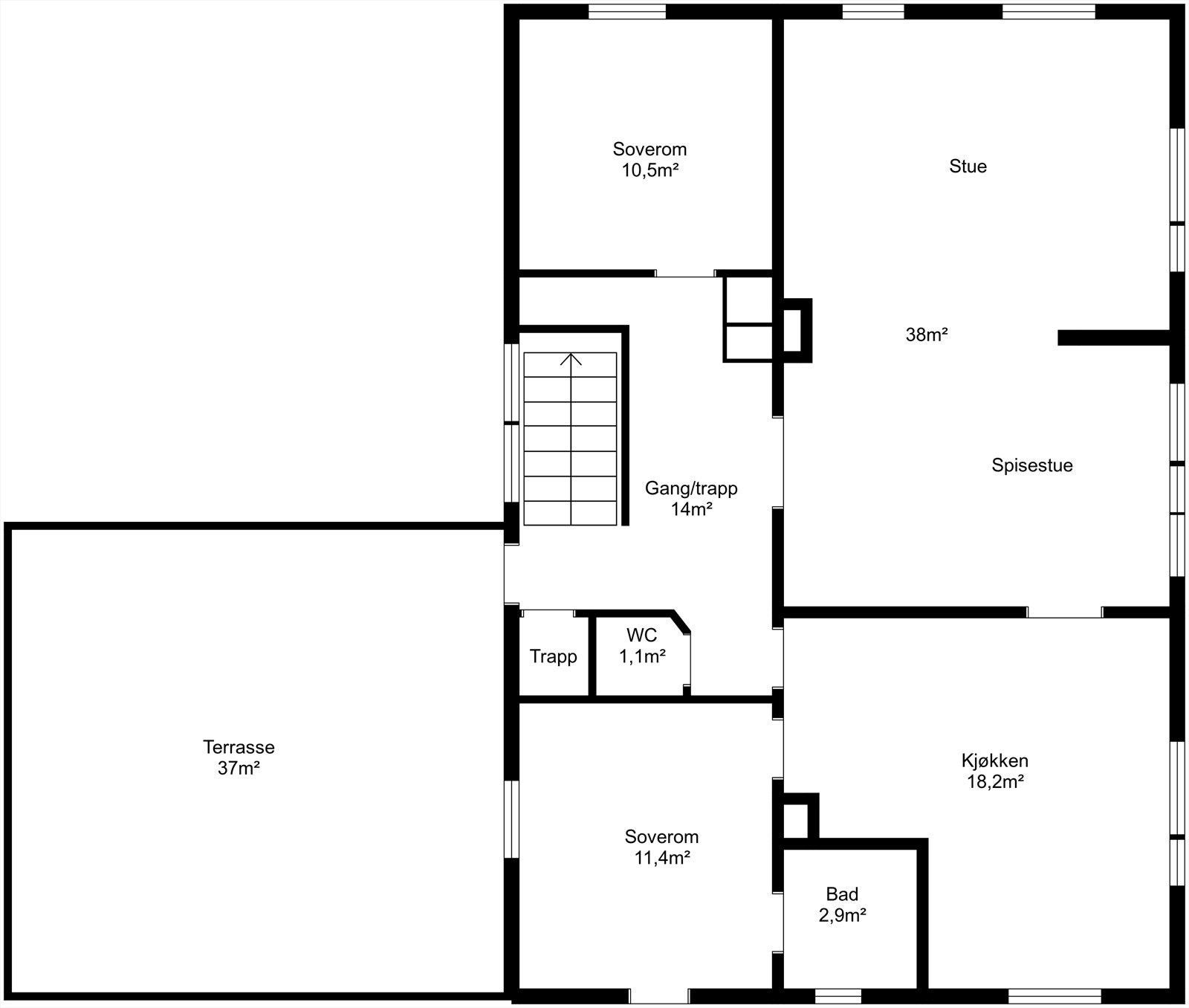 Plantegning 2.etasje Galleribilde