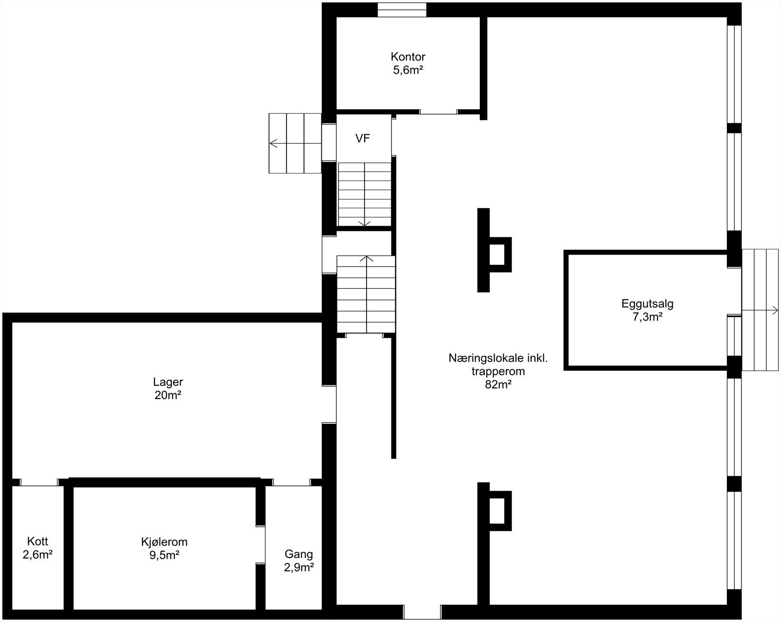 Plantegning 1.etasje Galleribilde