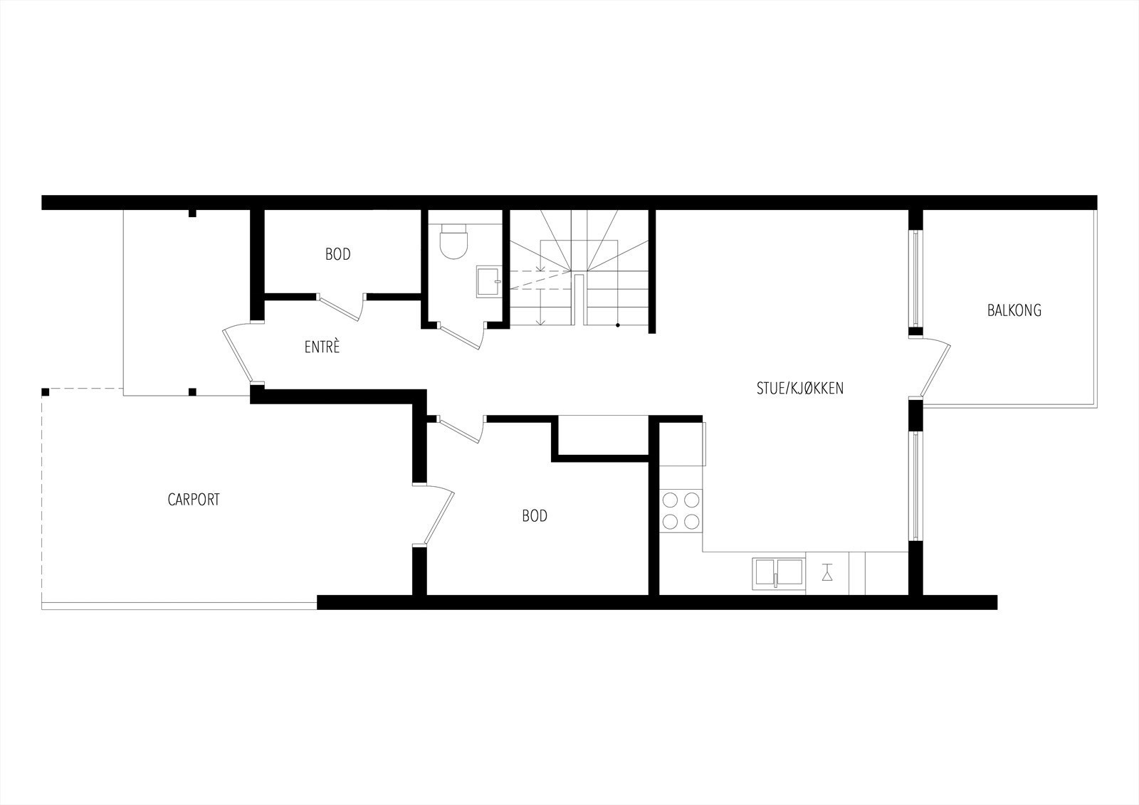 Plantegning 1. etasje. Galleribilde