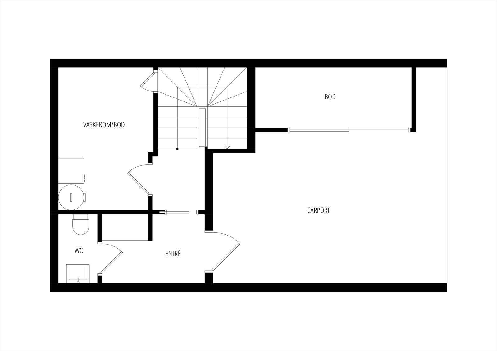 Plantegning underetasje. Galleribilde