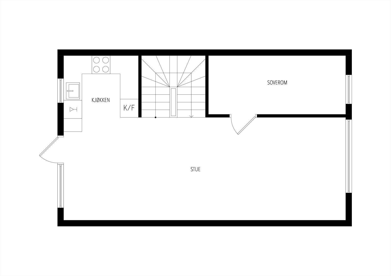 Plantegning 1. etasje. Galleribilde