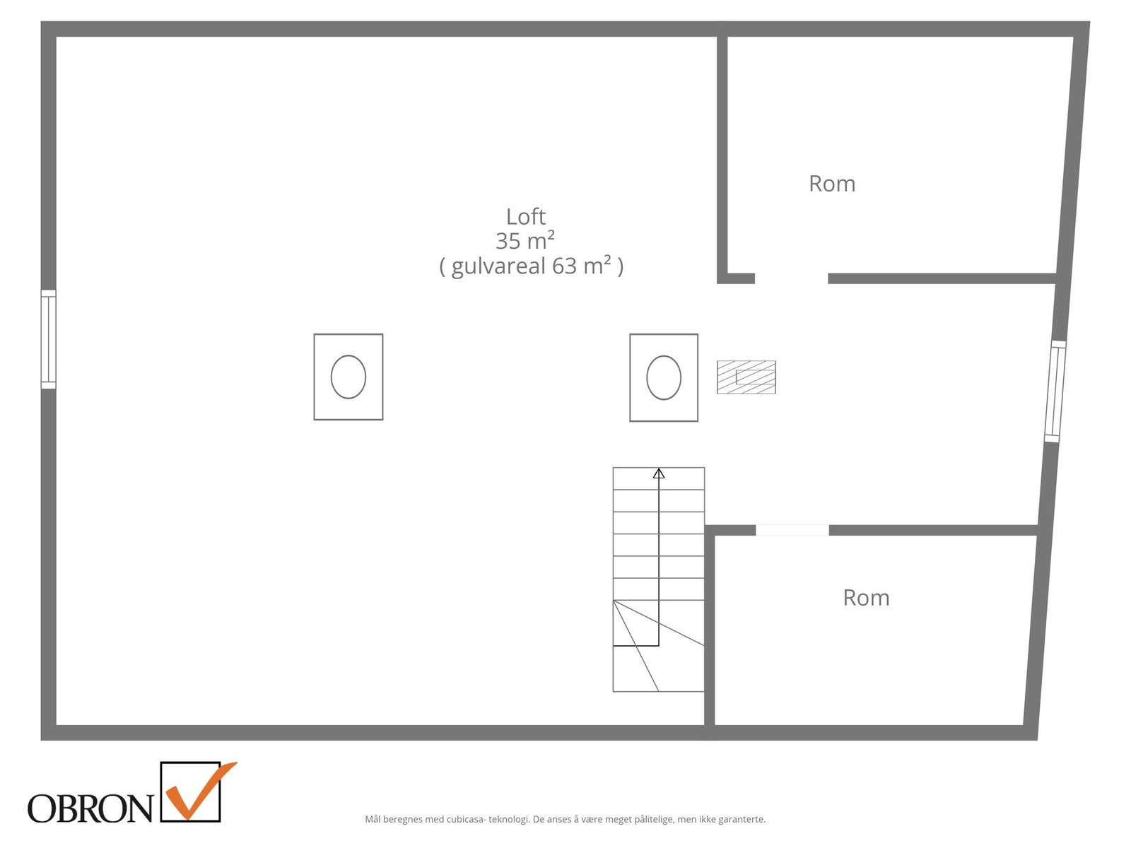 Planskisse loft. Galleribilde