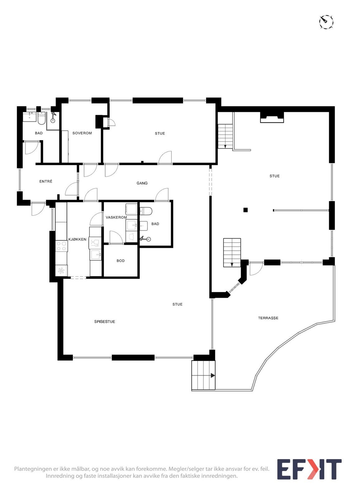 Plantegning 1 etg. Galleribilde