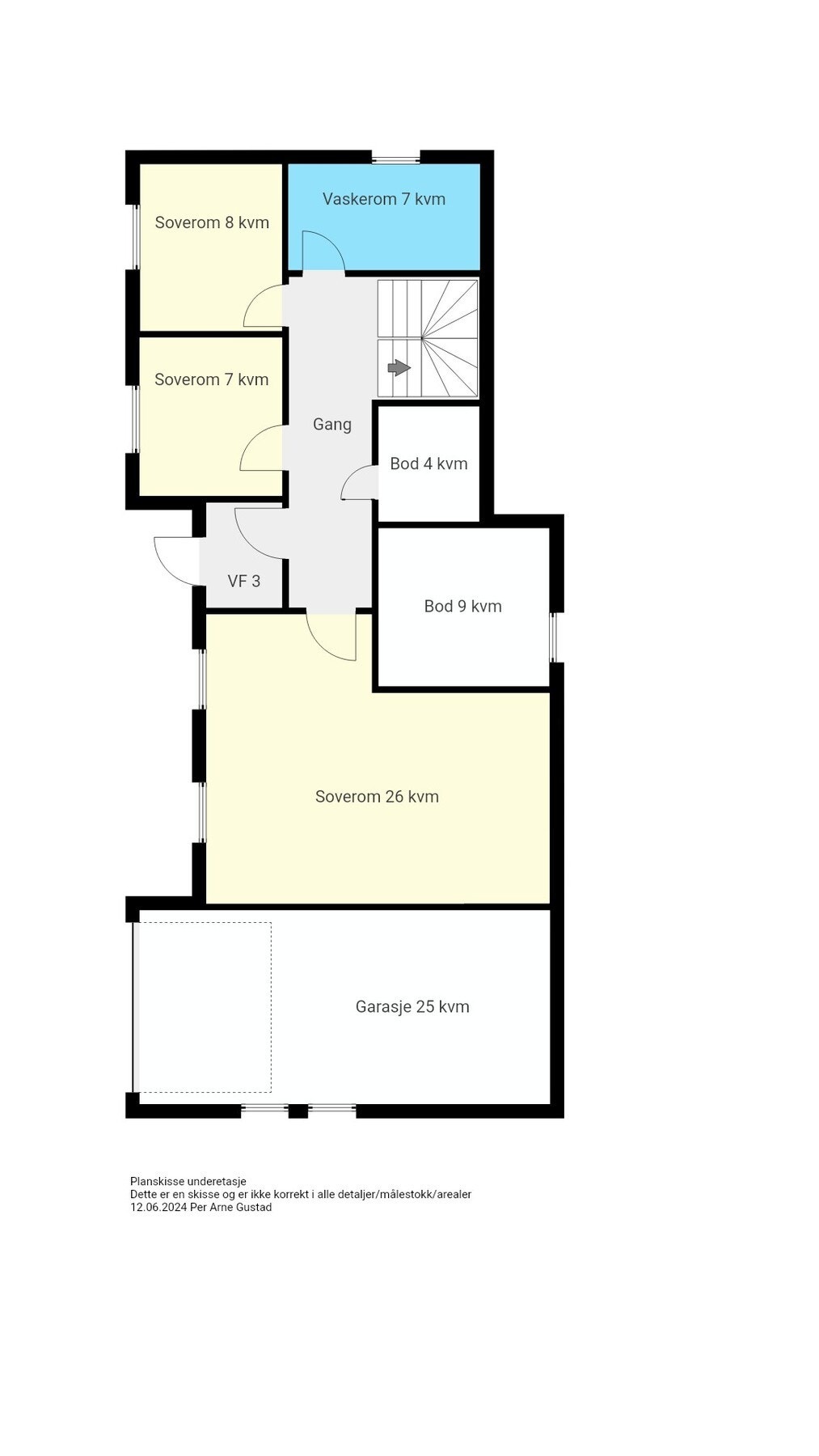 Planskisse - Underetasje Galleribilde