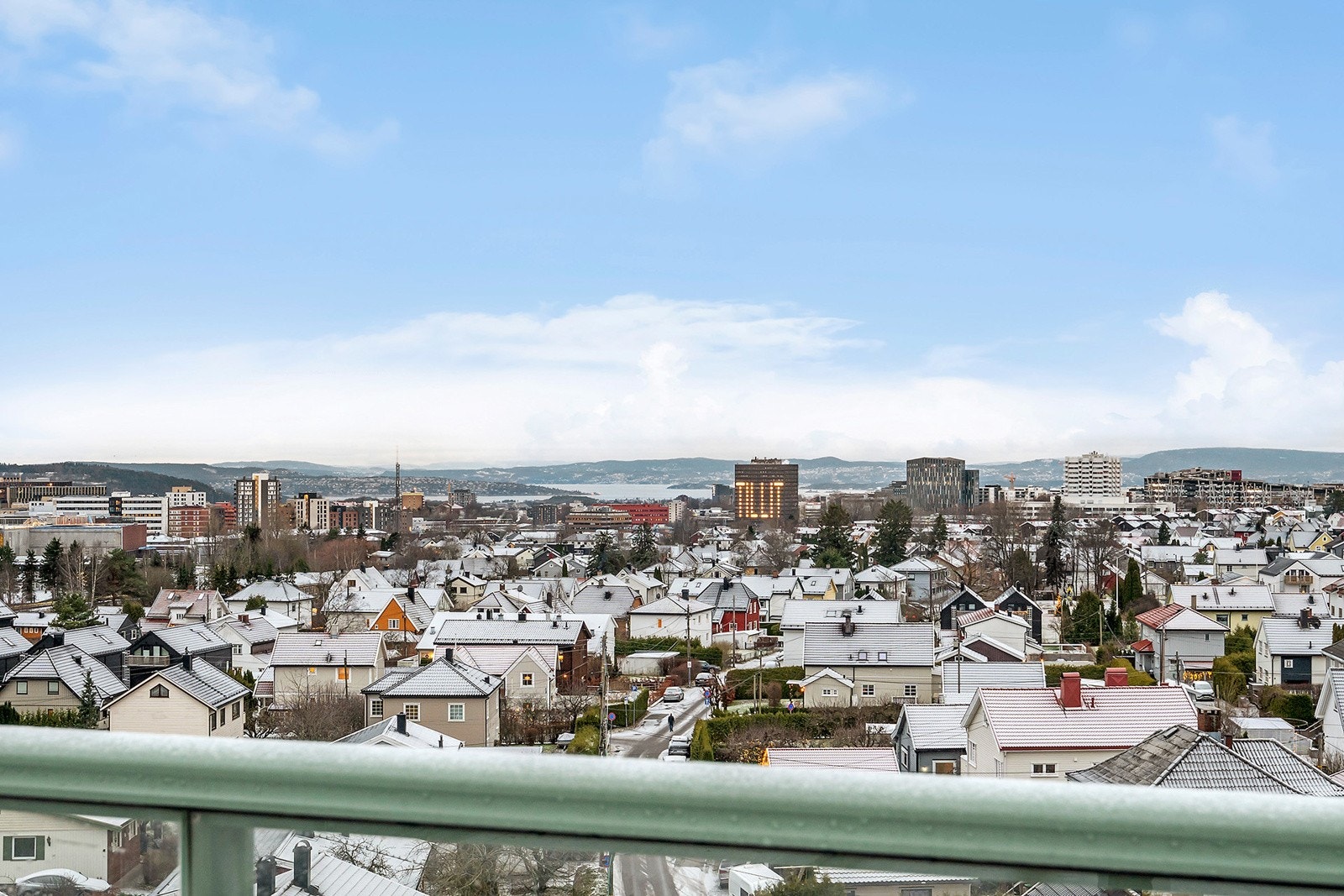 Flott utsikt fra takterrassen Galleribilde