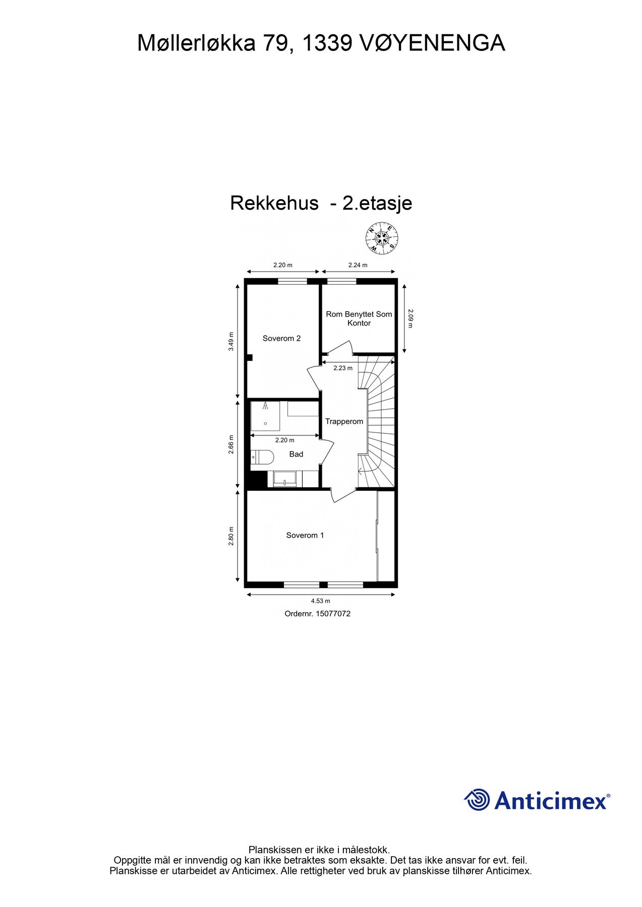 Plantegning 2. etasje Galleribilde