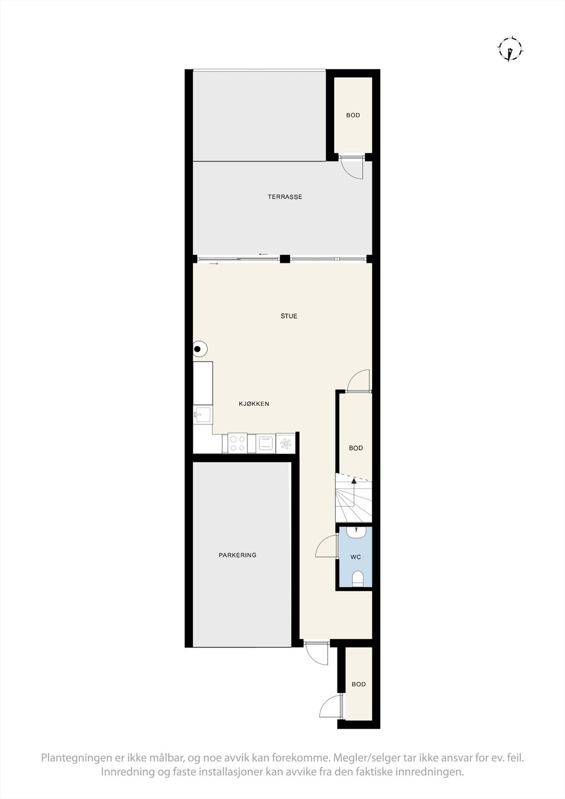 Plantegning 1. etasje Galleribilde