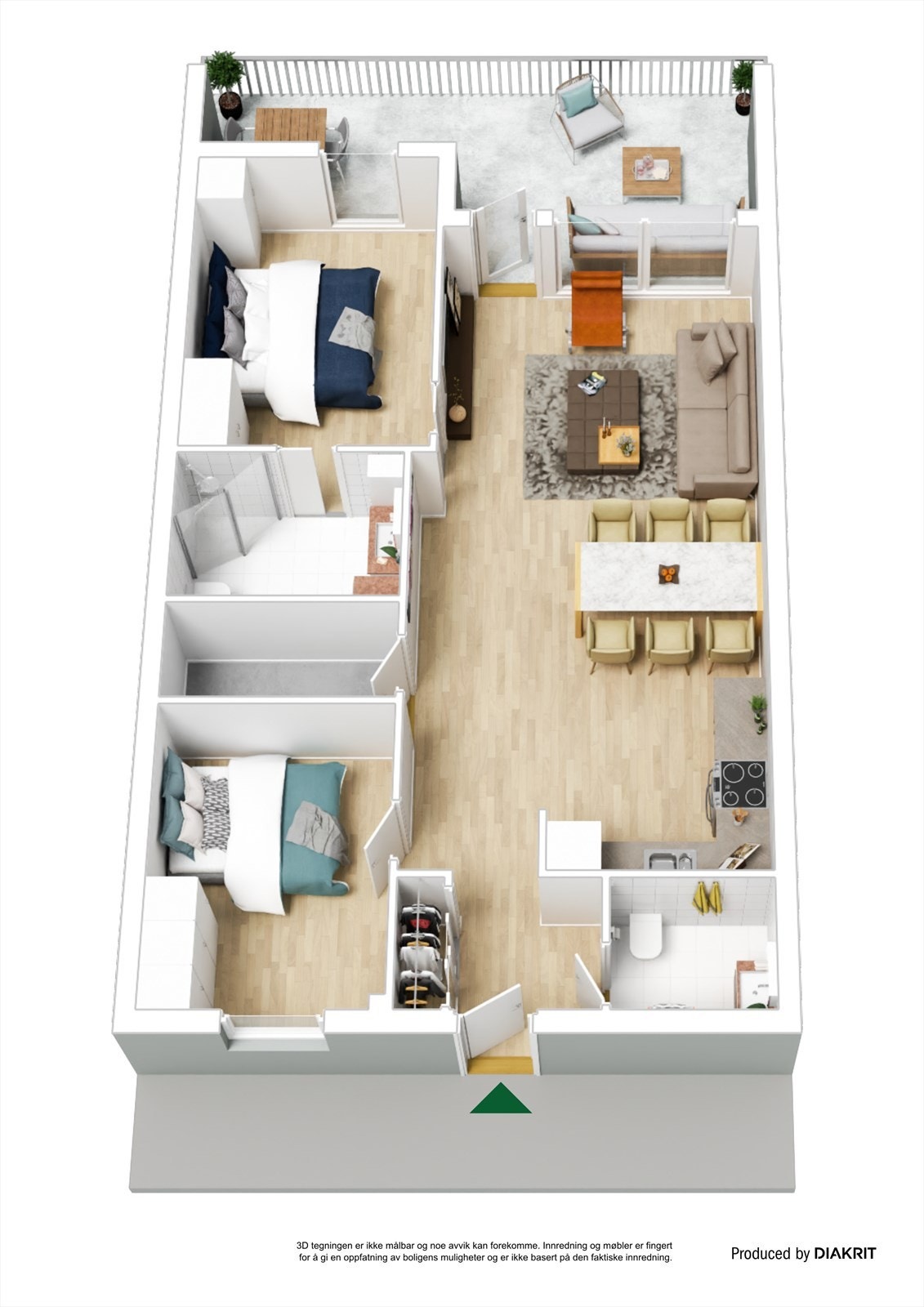 Plantegning 3D Galleribilde