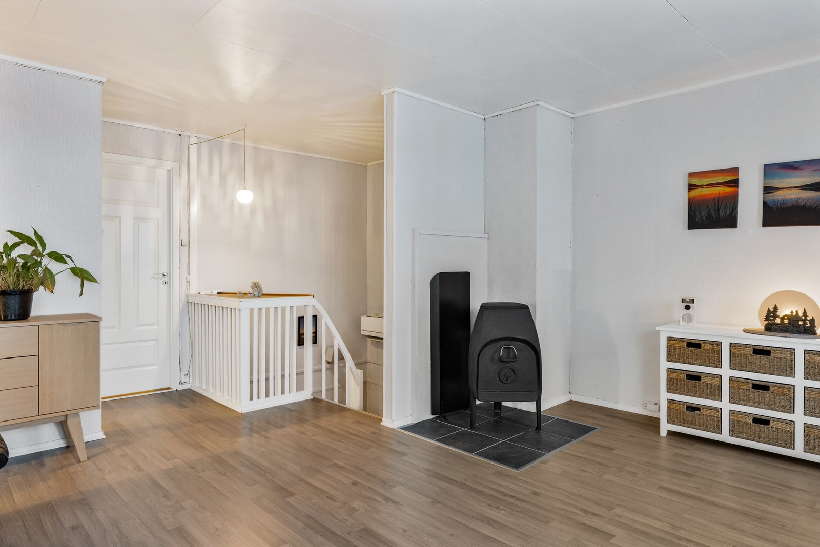 Boligens oppvarmingskilde er vedfyring, varmepumpe og elektrisitet Galleribilde