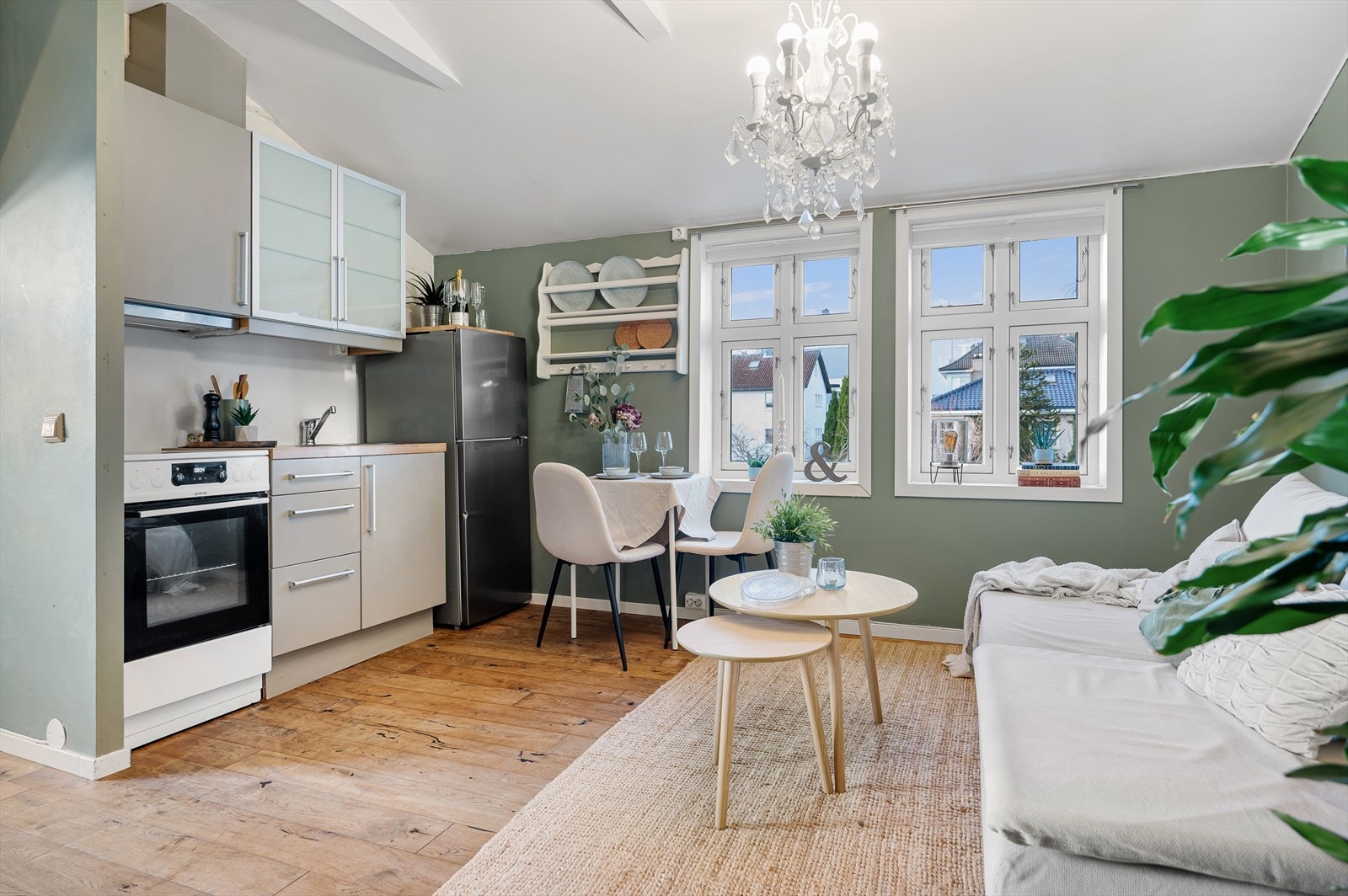 Arealeffektiv leilighet med moderne fargevalg. Galleribilde