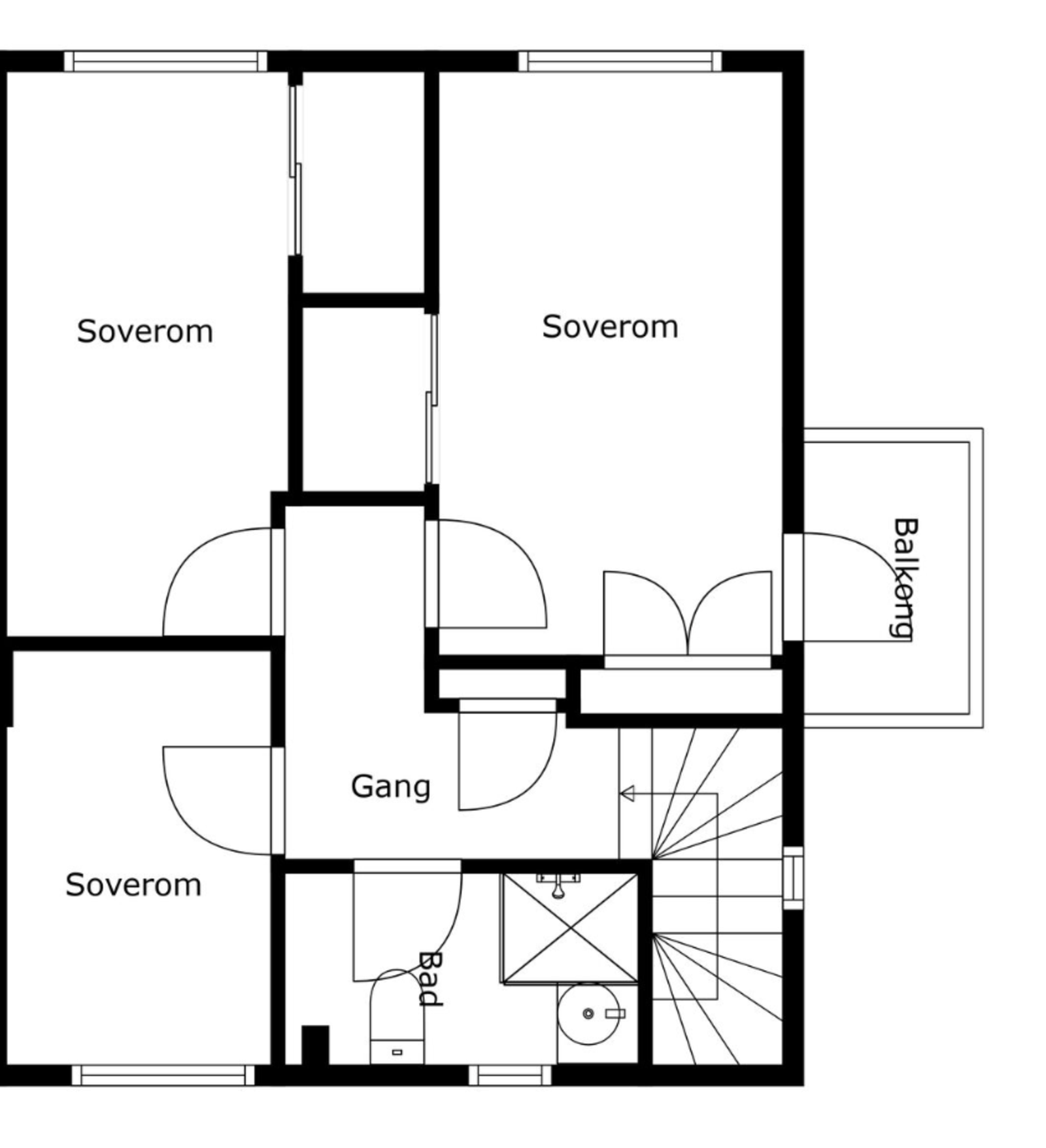 Plantegning 2. etasje Galleribilde