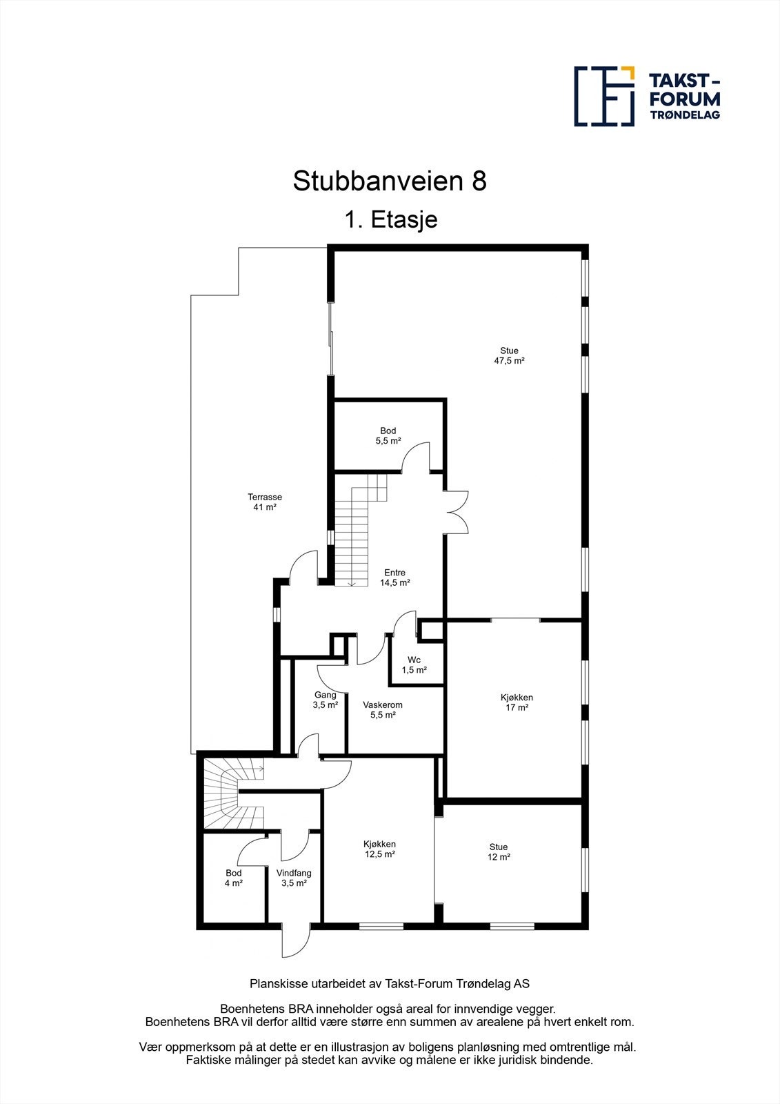 Planskisse første etasje Galleribilde