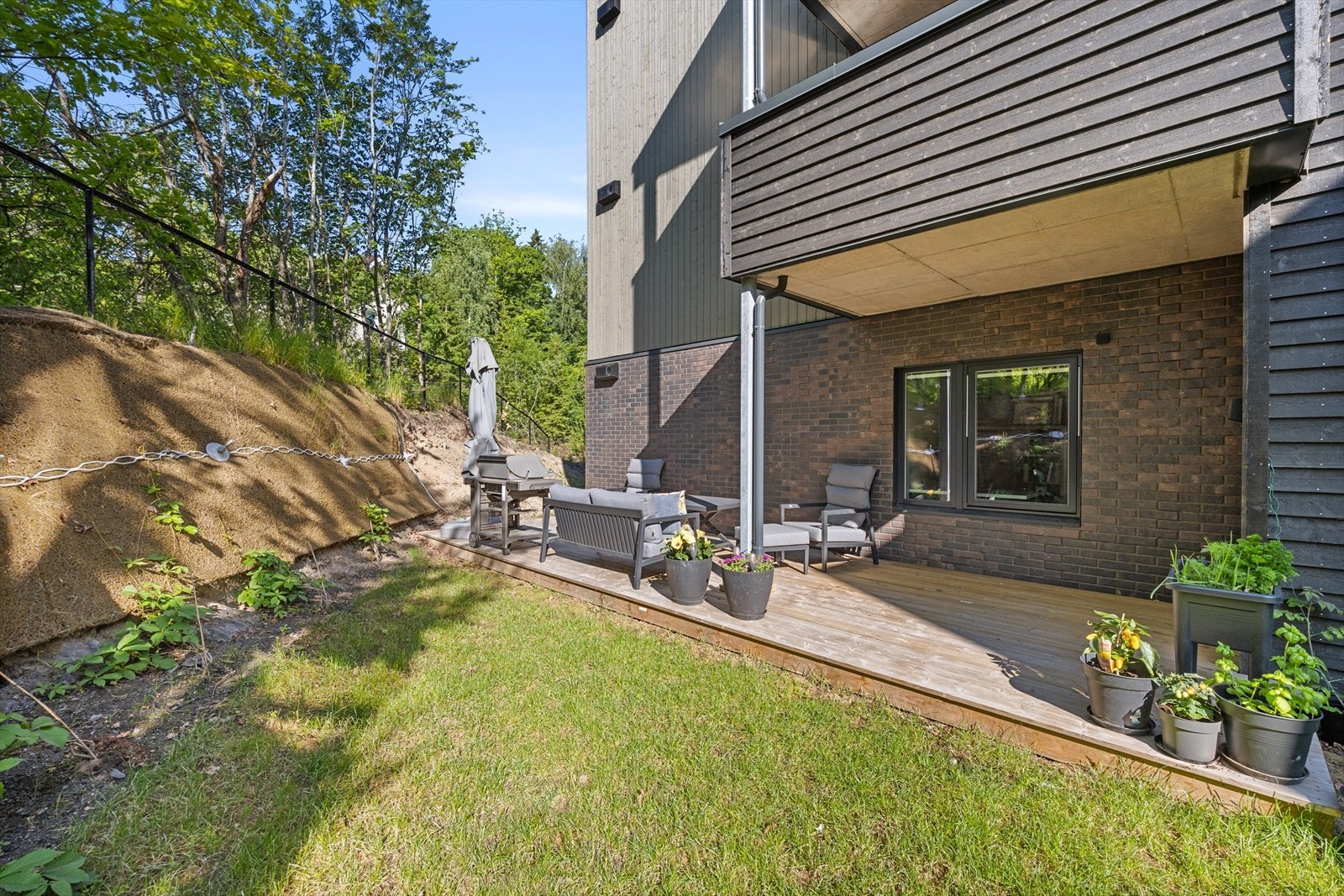 Uteplassene vender mot nord og sør. Galleribilde