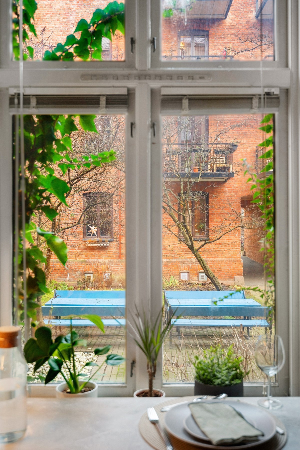 Pen utsikt fra kjøkkenvinduet. Galleribilde