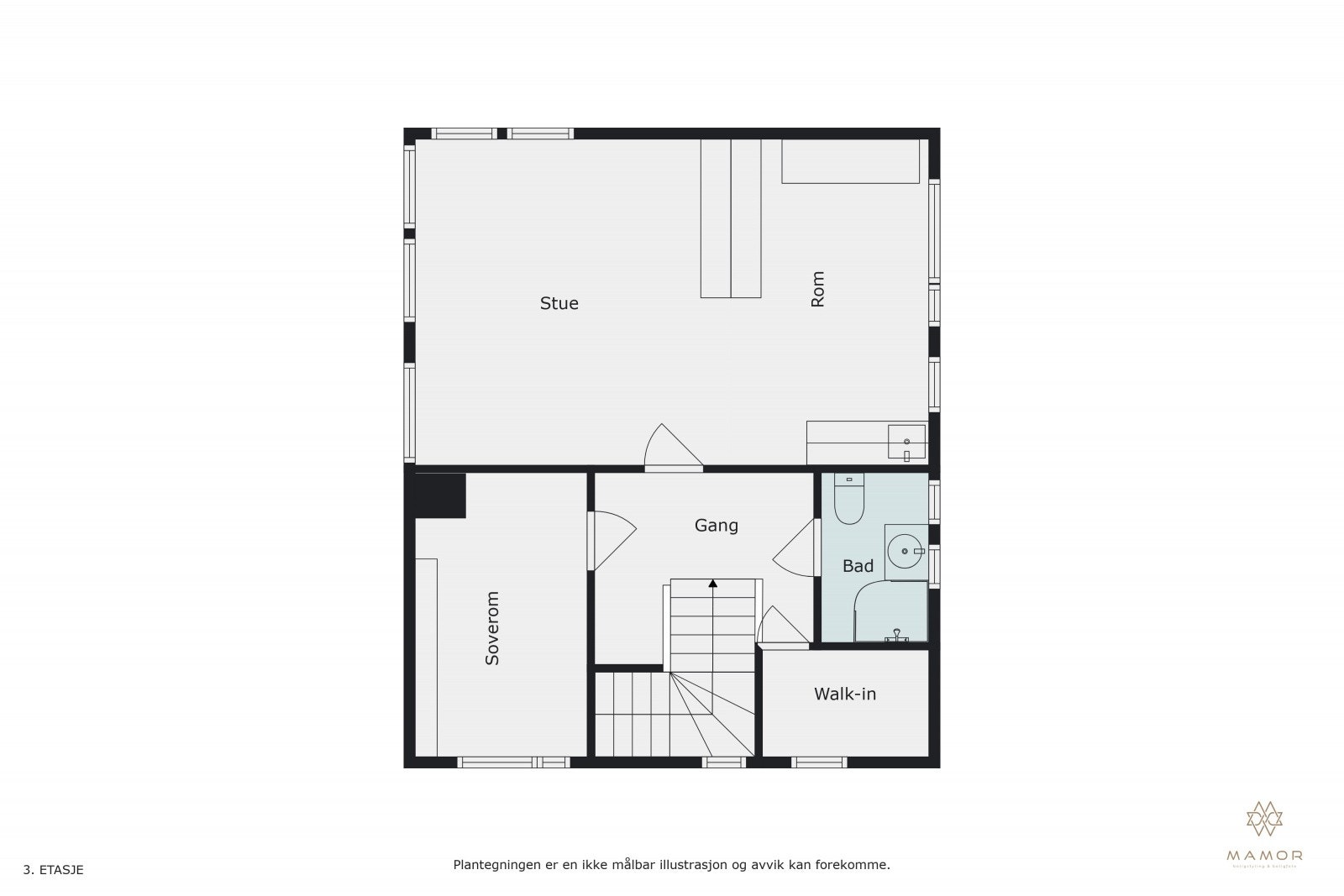 Plantegning 2. etasje Galleribilde