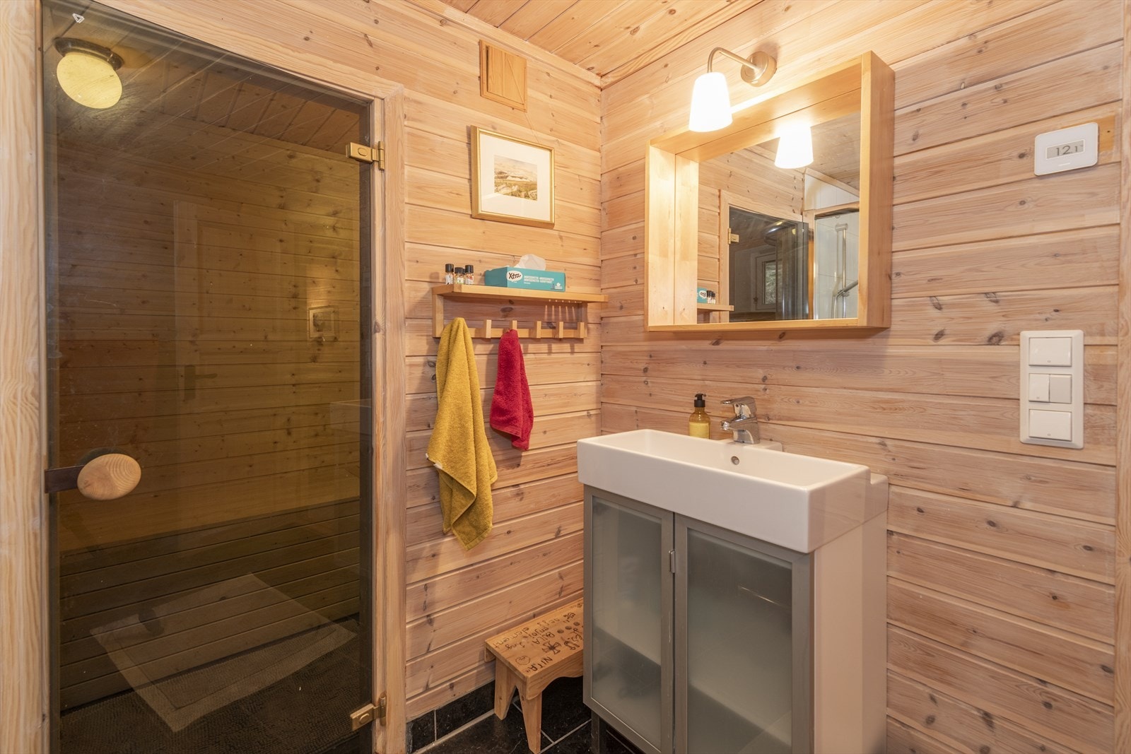 Vannbåren varme på bad. Galleribilde