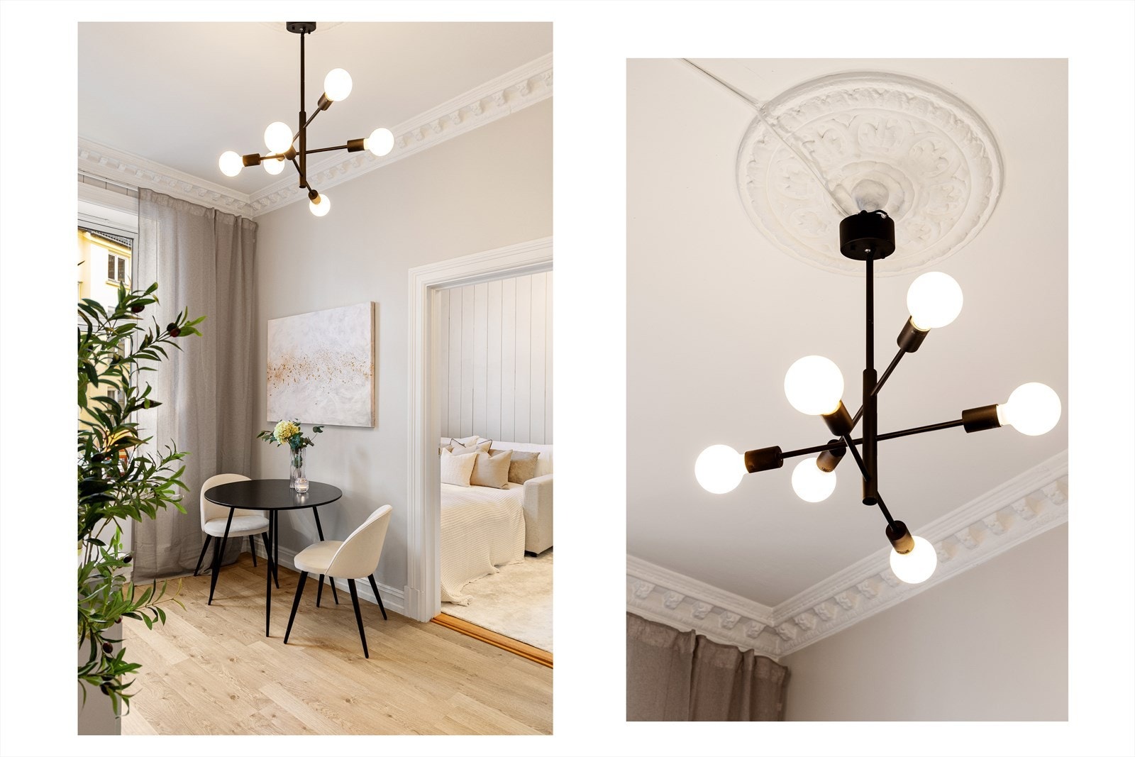 Leiligheten ligger i en klassisk gård fra 1898 med nydelige, originale detaljer. Galleribilde