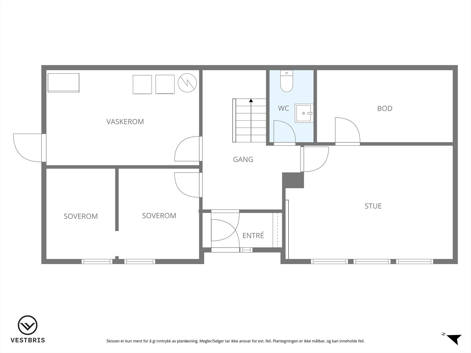 Planløsning underetasje. Galleribilde
