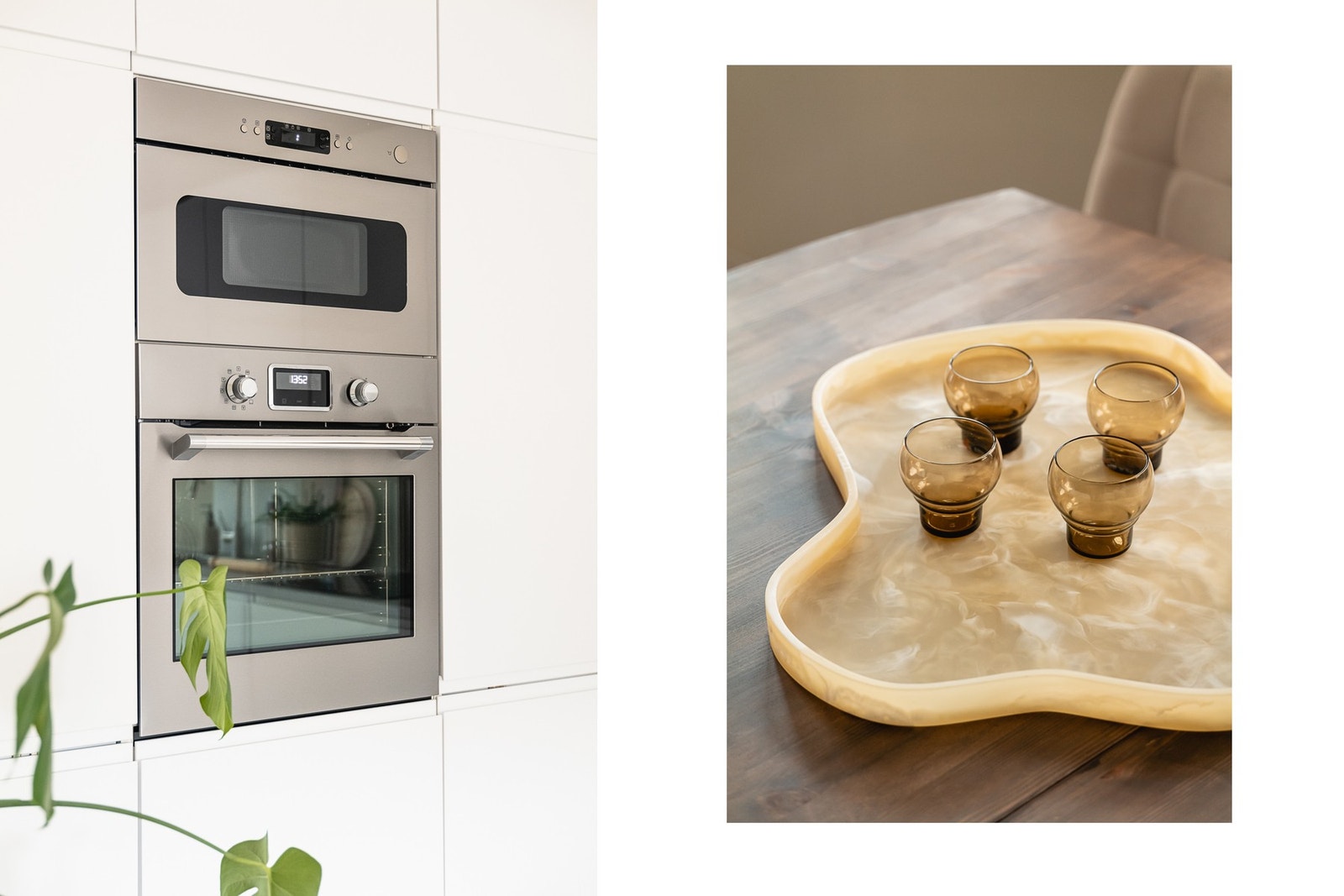 Av integrerte hvitevarer er det induksjonsplatetopp, stekeovn, mikrobølgeovn, oppvaskmaskin, kjøleskap og fryseskap. Galleribilde