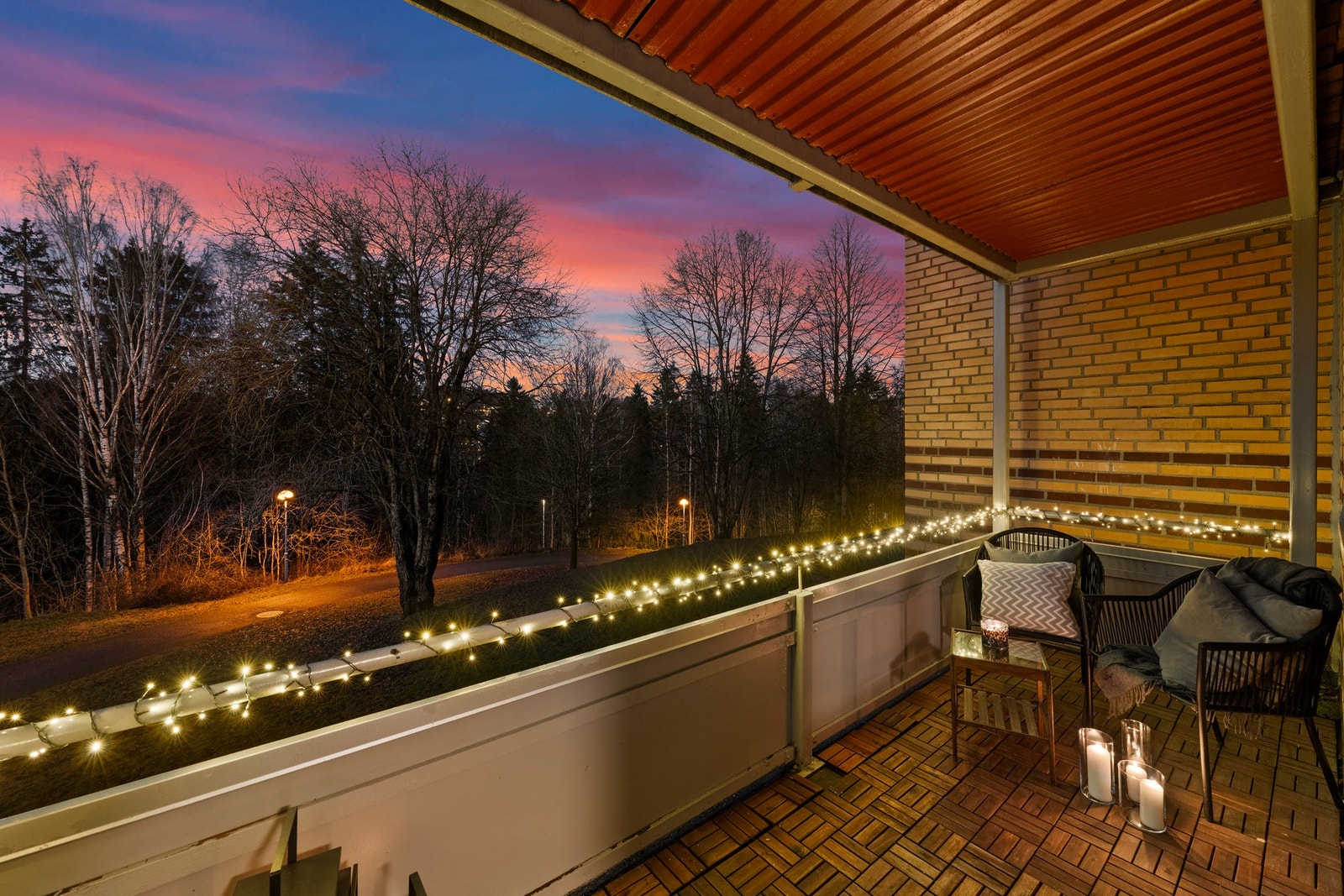 Romslig nordvendt balkong på 6,5 m². Galleribilde