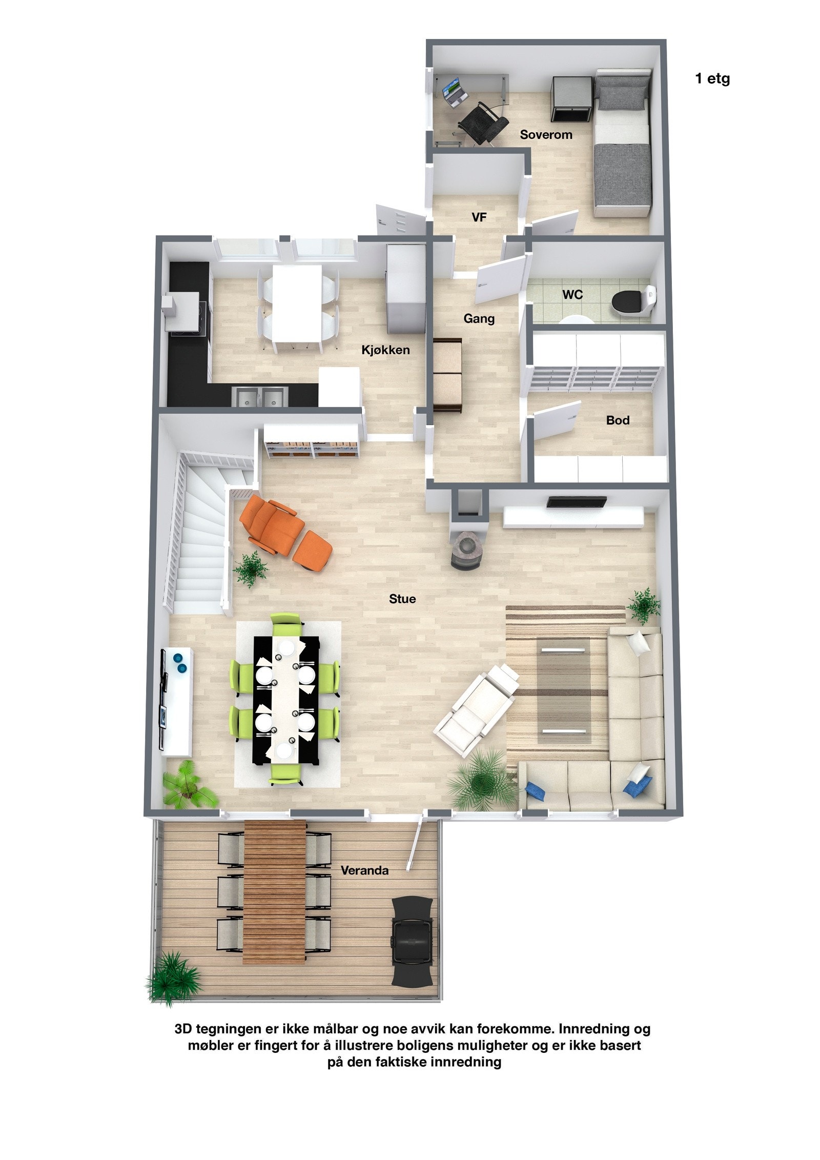 Planskisse 1. etasje Galleribilde